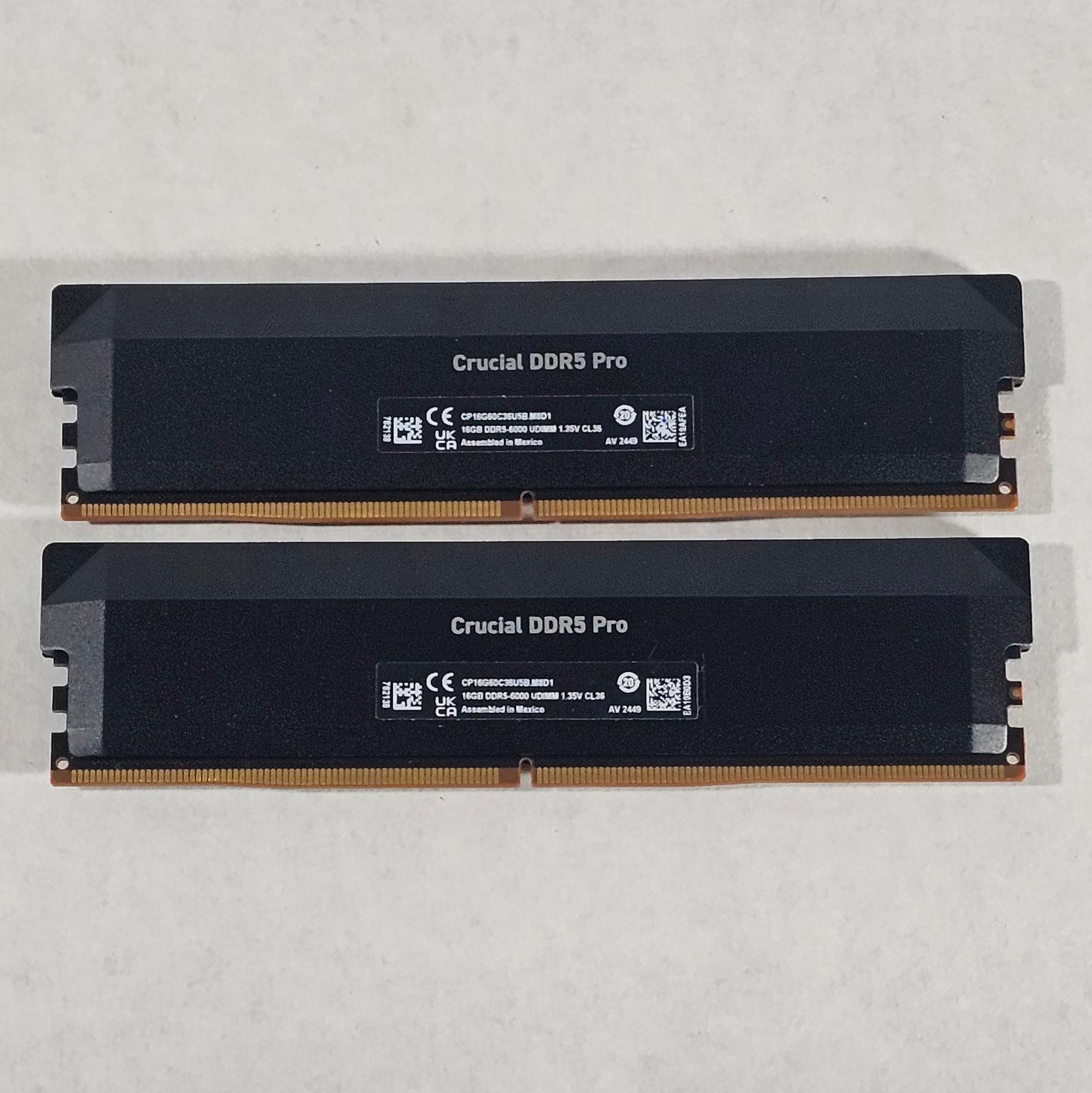 32GB DDR5 (2x16GB) CL26 6000MT/s Crucial Pro