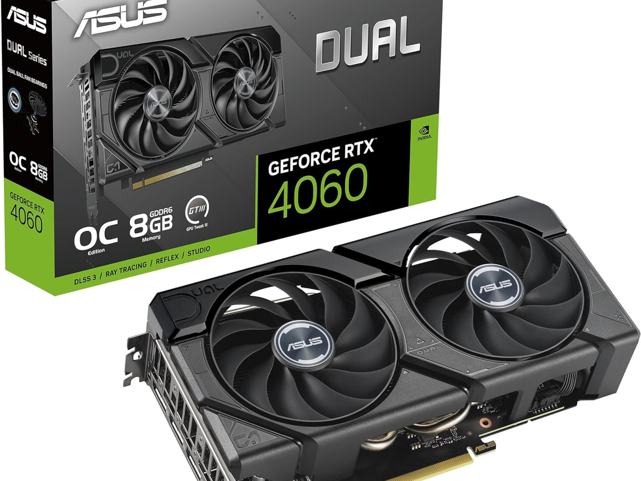 RTX™ 4060 8GB GDDR6 ASUS Dual GeForce EVO OC Edition