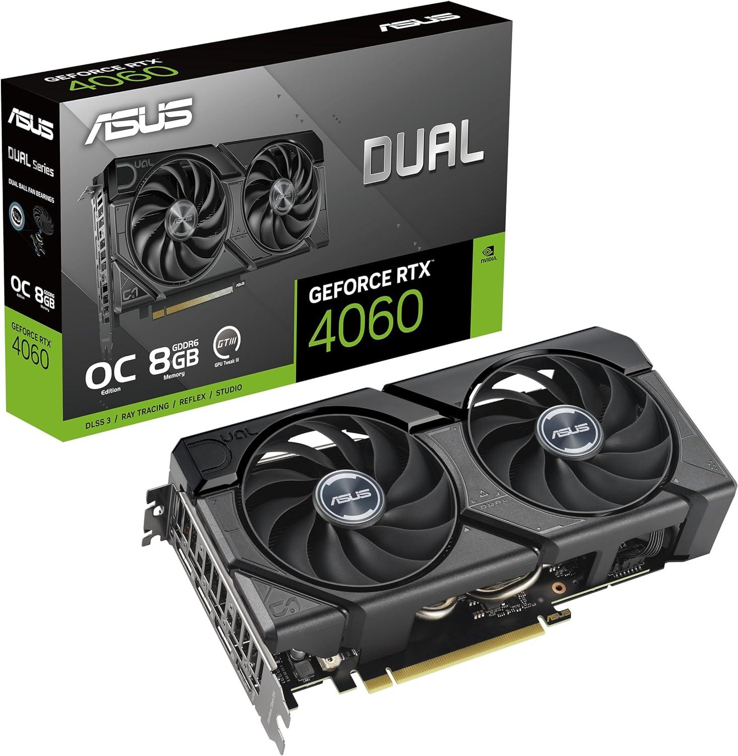RTX™ 4060 8GB GDDR6 ASUS Dual GeForce EVO OC Edition