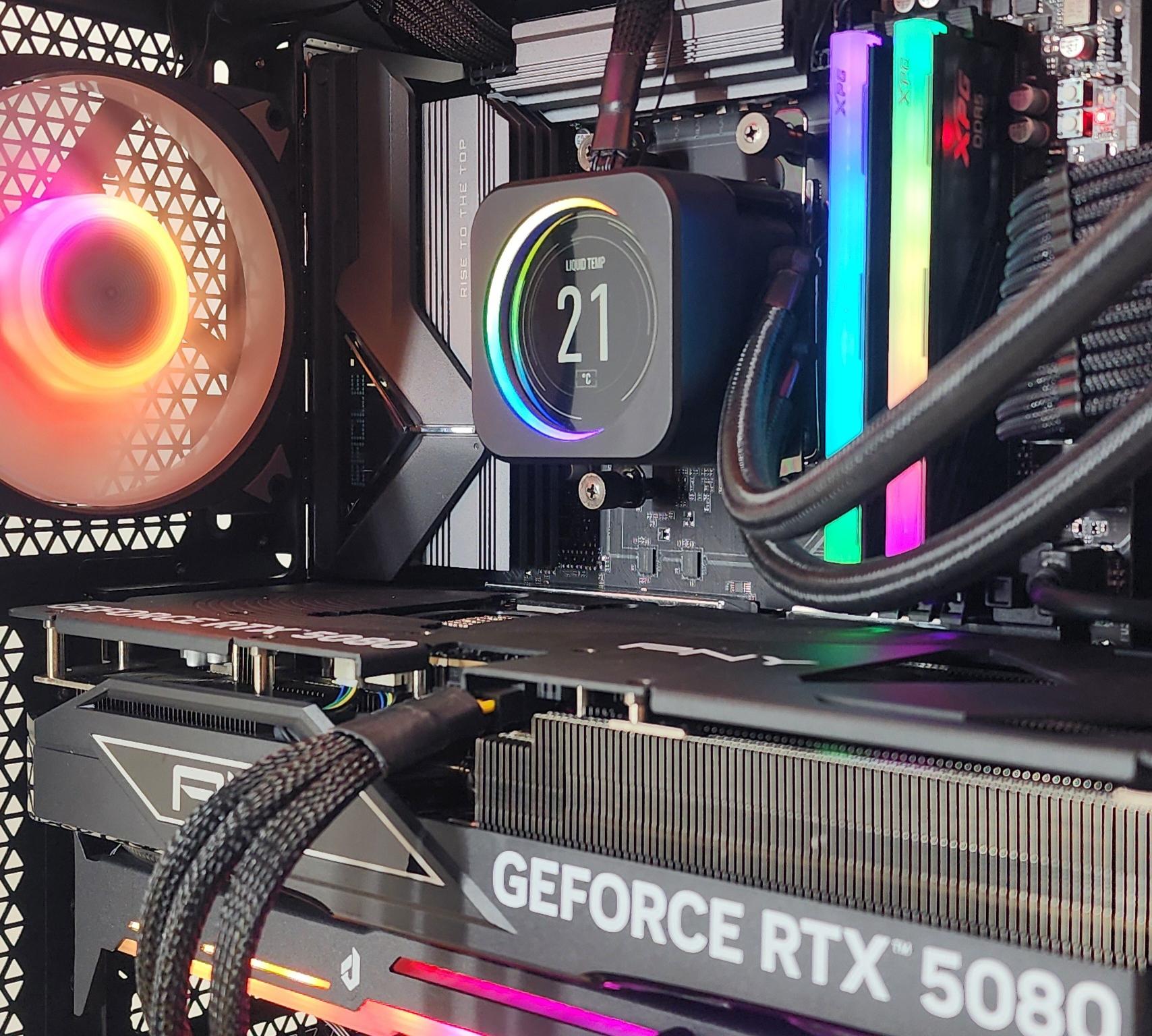 Gaming PC Ryzen 7 9850X3D 32GB RAM 2TB SSD RTX 5080 16GB Windows 11 Computer
