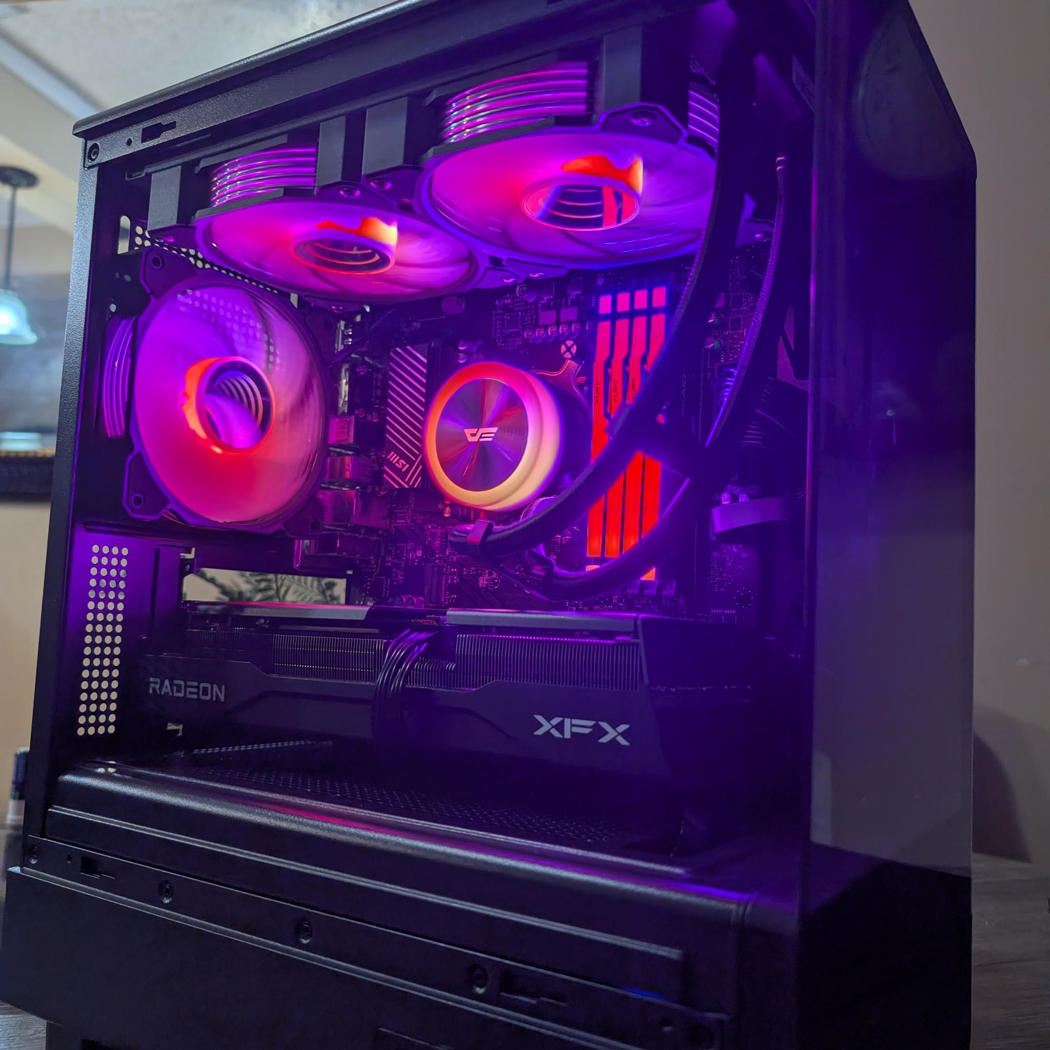 ⚡ DarkFlash AM5 Build ⚡9060 XT 16GB | 9600x | 32 GB DDR5 6000Mhz CL30| 1 TB | 750w PSU