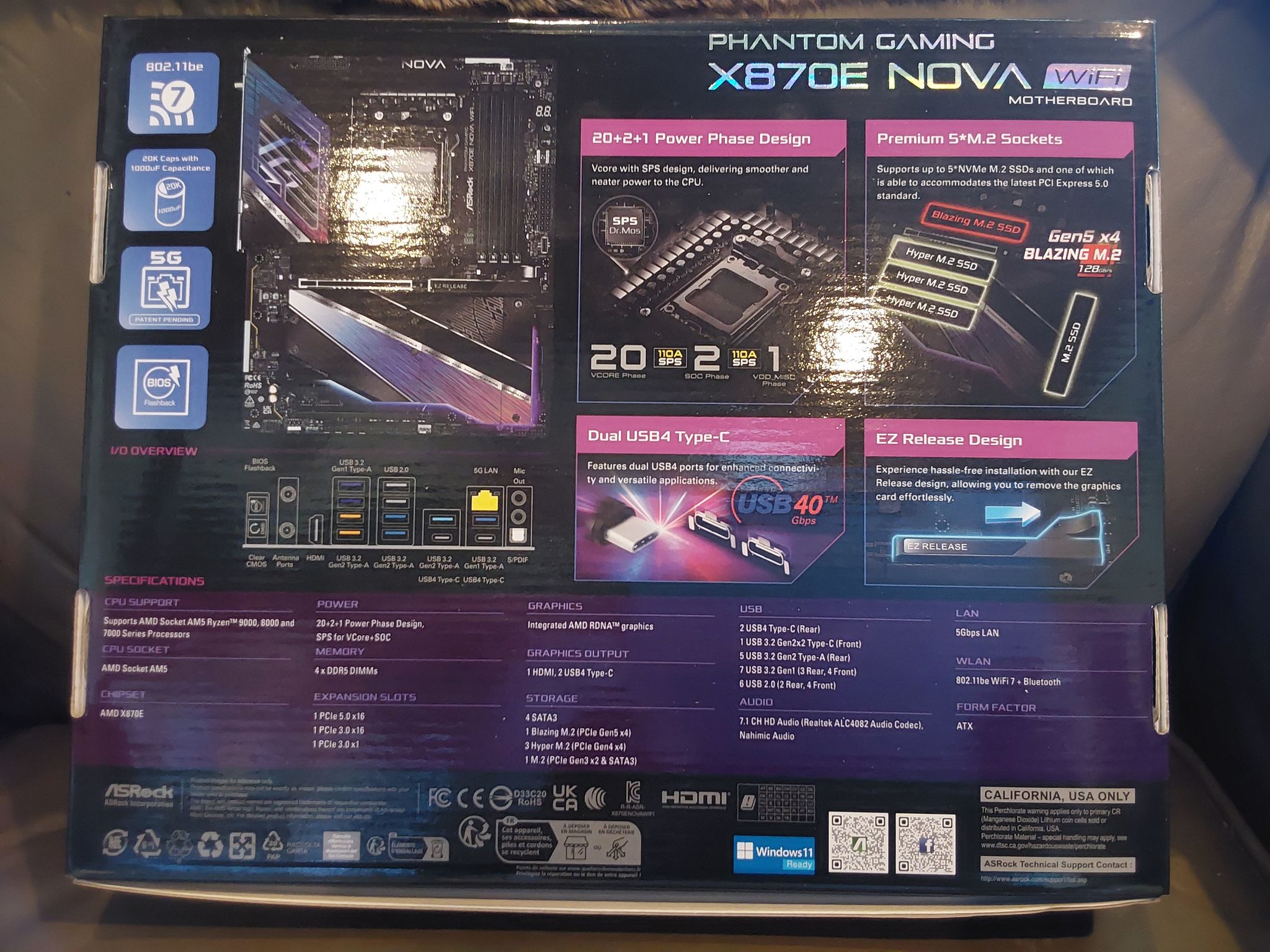 ASRock X870E NOVA WIFI AMD AM5 X870E ATX Motherboard  (NEW & UNUSED!)