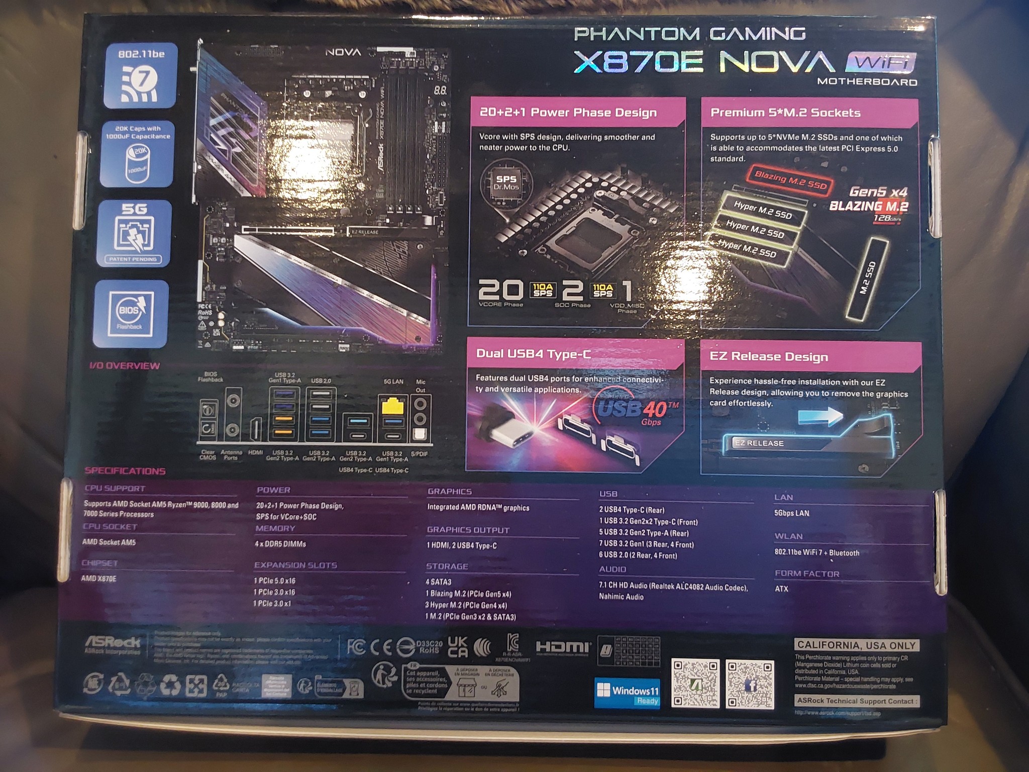 ASRock X870E NOVA WIFI AMD AM5 X870E ATX Motherboard  (NEW & UNUSED!)