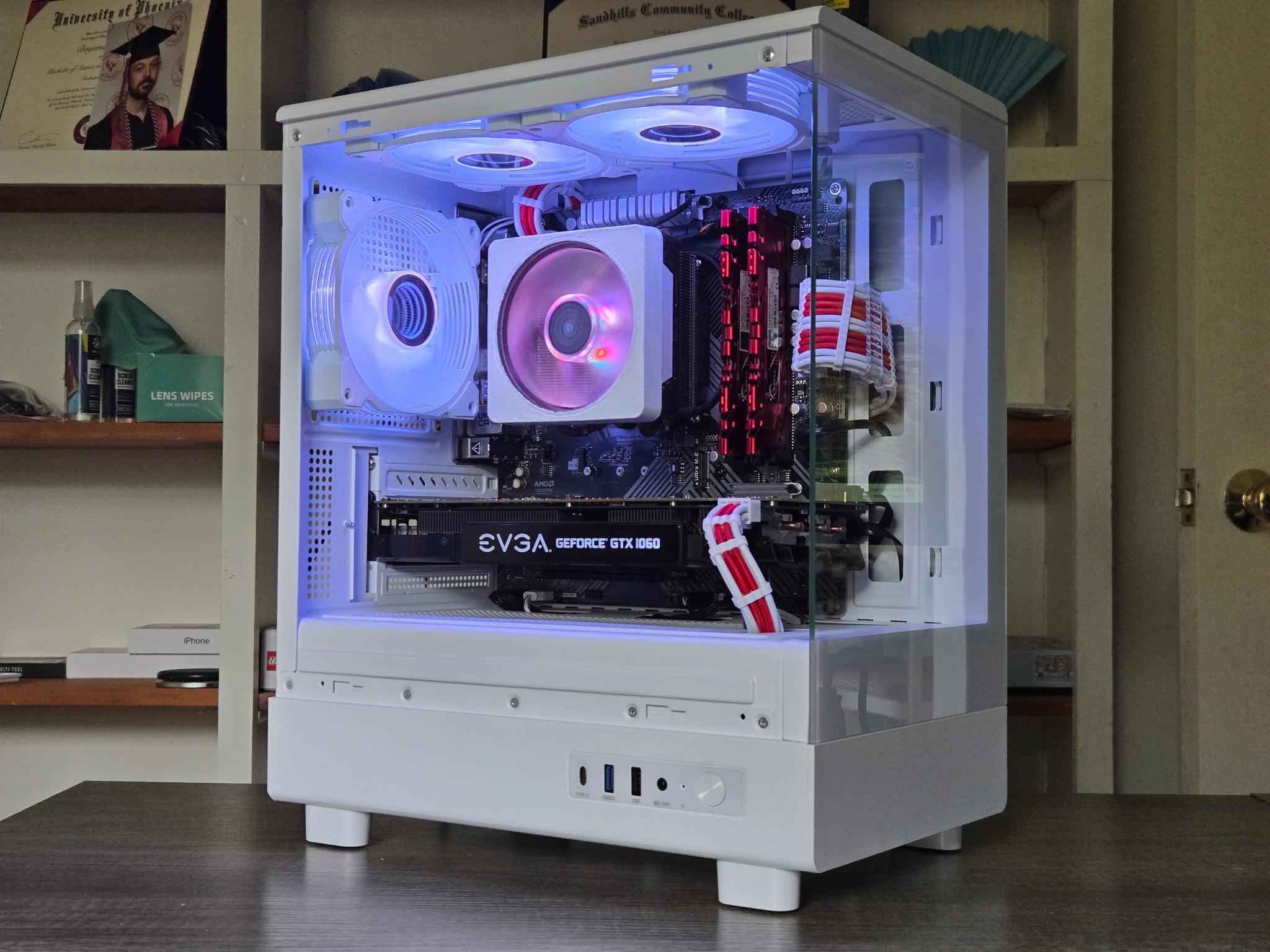 🟥⬜Red + White Gaming PC⬜🟥 GTX 1060 6GB | Ryzen 5 2600 | 16GB | 1TB | Wi-Fi + BT | ARGB
