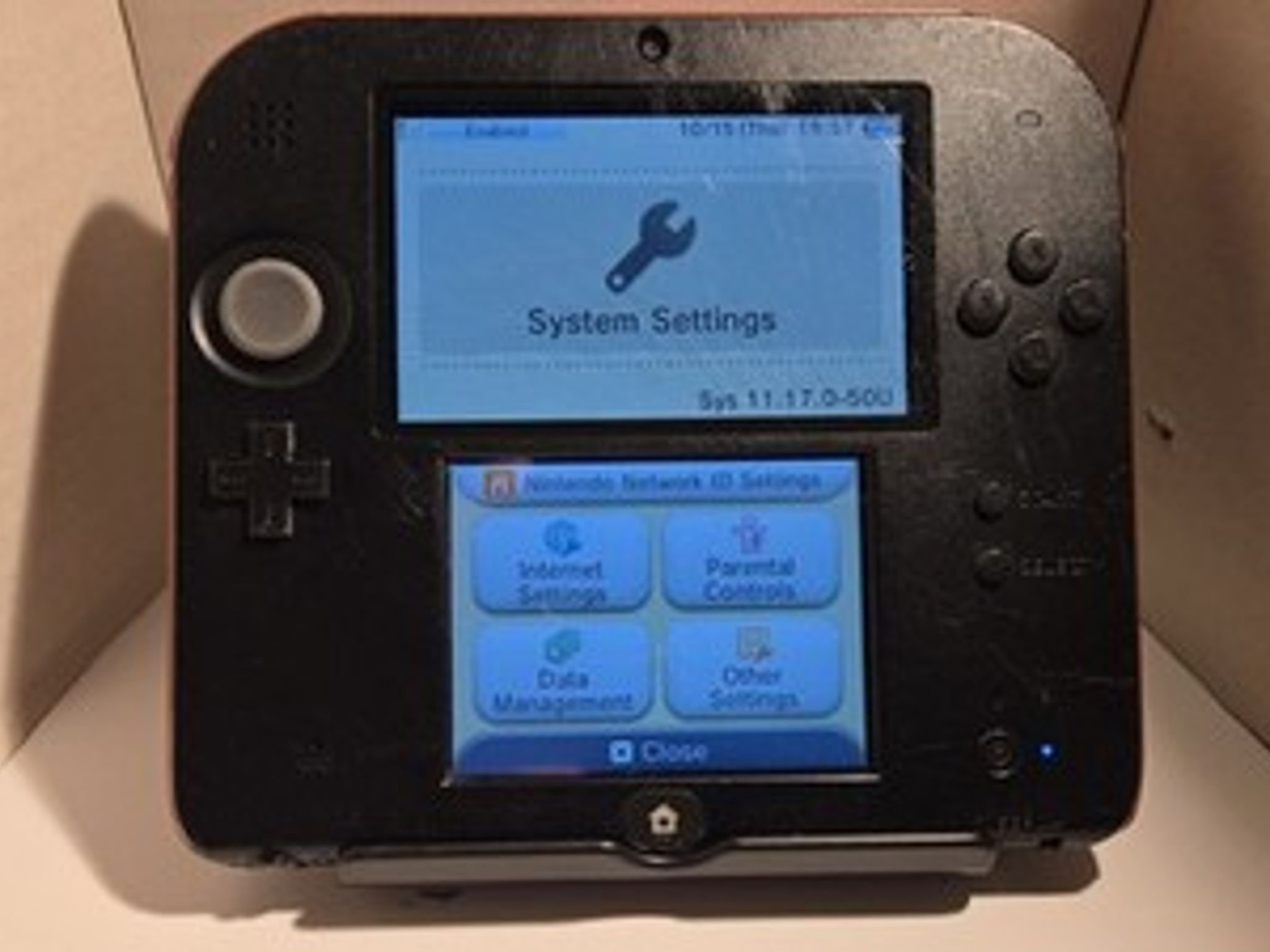 CUSTOM USED Nintendo 2DS Black/Red Handheld Console, Yo-Kai Watch Edition