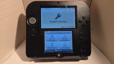 CUSTOM USED Nintendo 2DS Black/Red Handheld Console, Yo-Kai Watch Edition