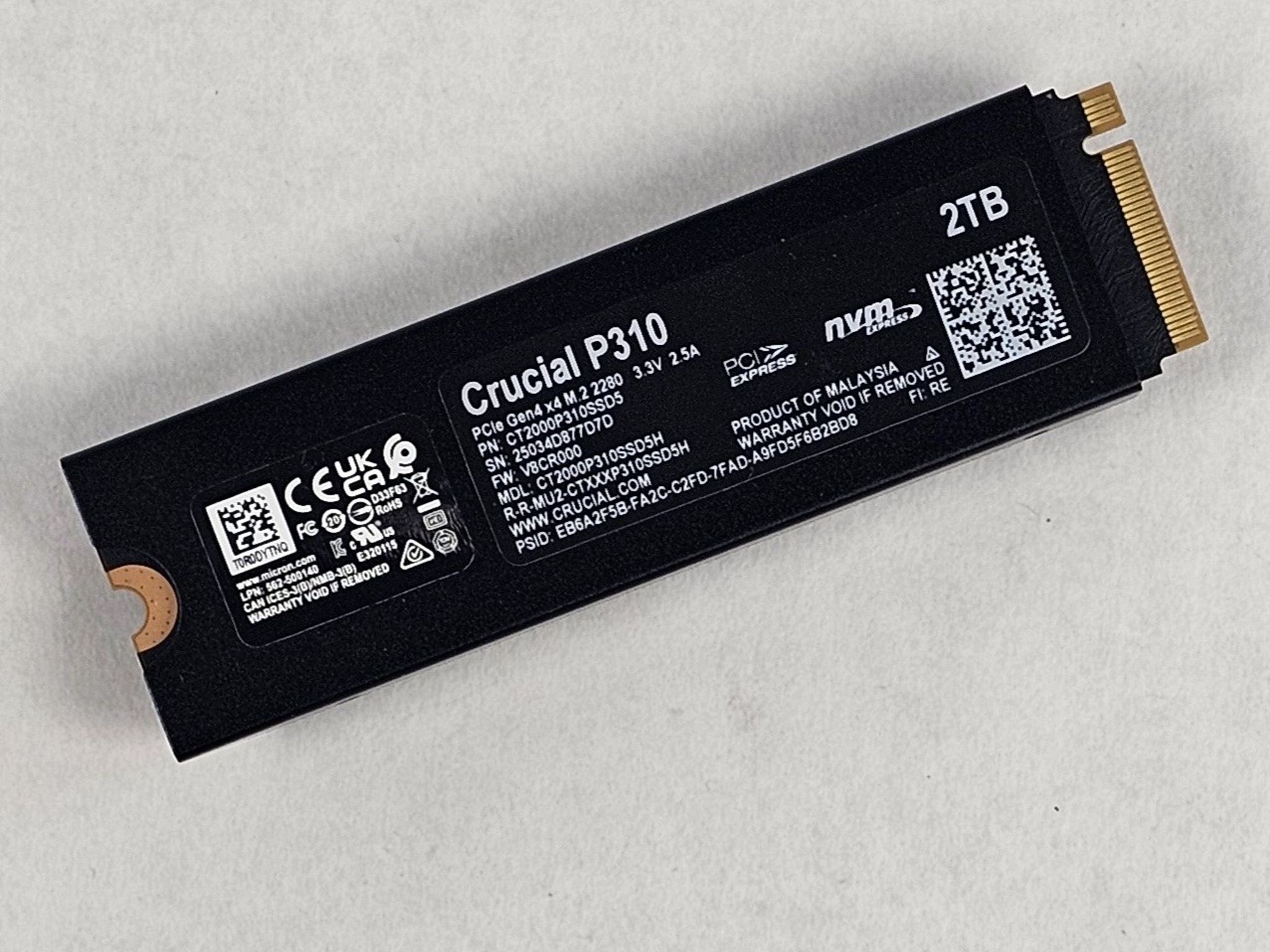 2TB NVMe M.2 SSD Crucial P310 Gen4