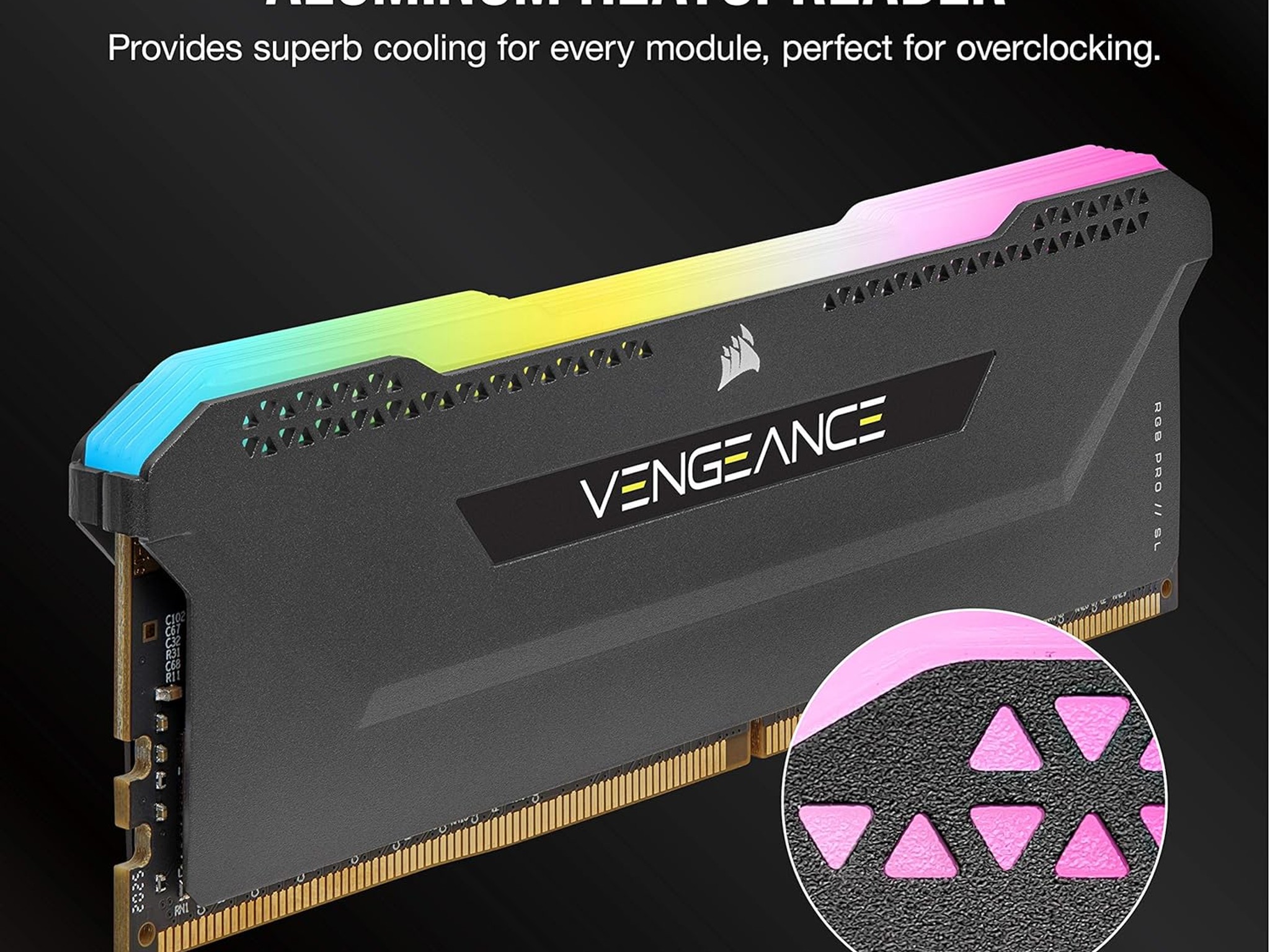 Corsair Vengeance RGB Pro SL 32GB (4 x 8GB) PC4-25600 (DDR4-3200) Memory
