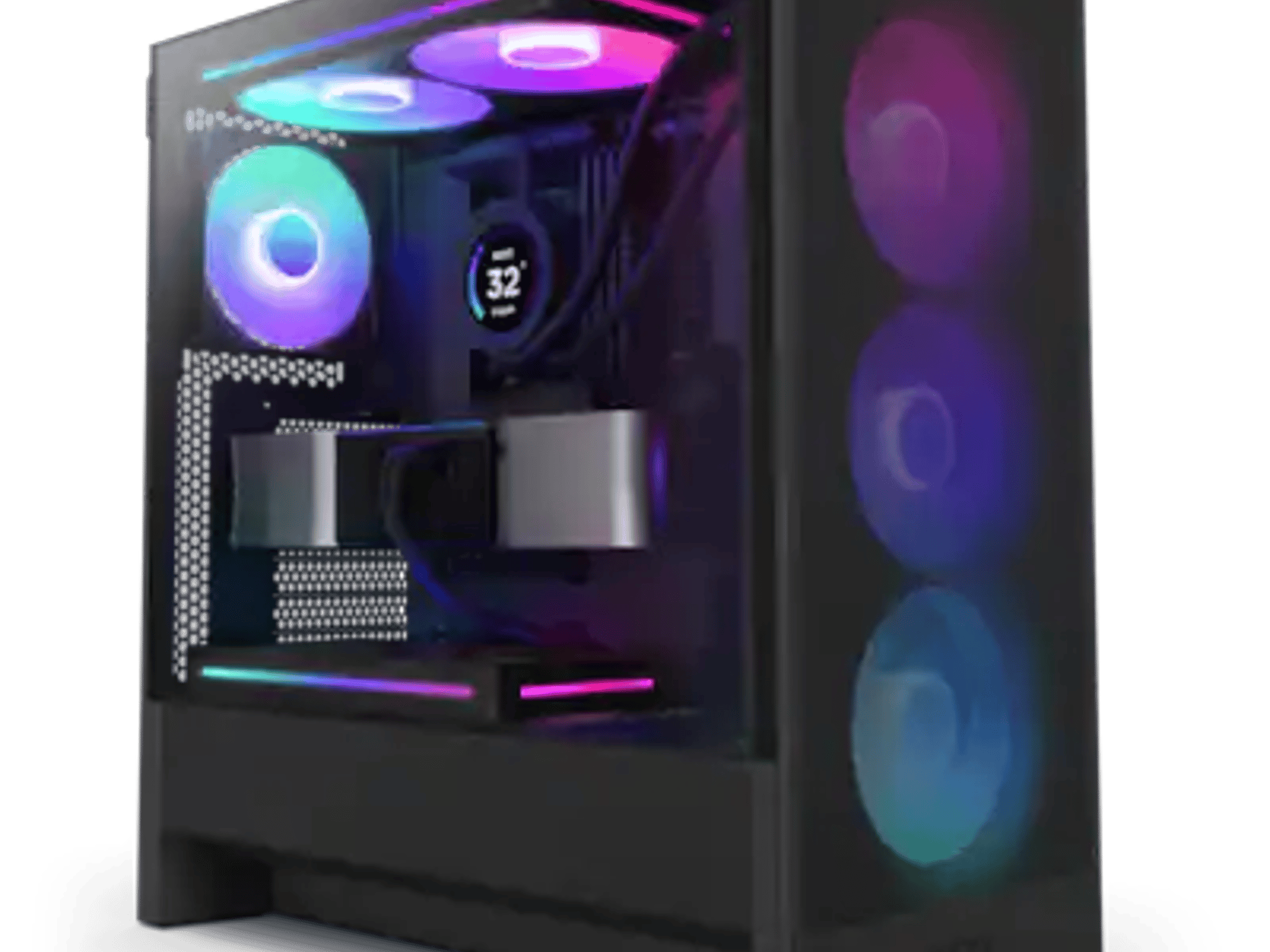 NZXT - H5 Flow RGB 2024 Compact ATX Mid-Tower Airflow PC Case - Black