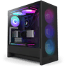 NZXT - H5 Flow RGB 2024 Compact ATX Mid-Tower Airflow PC Case - Black