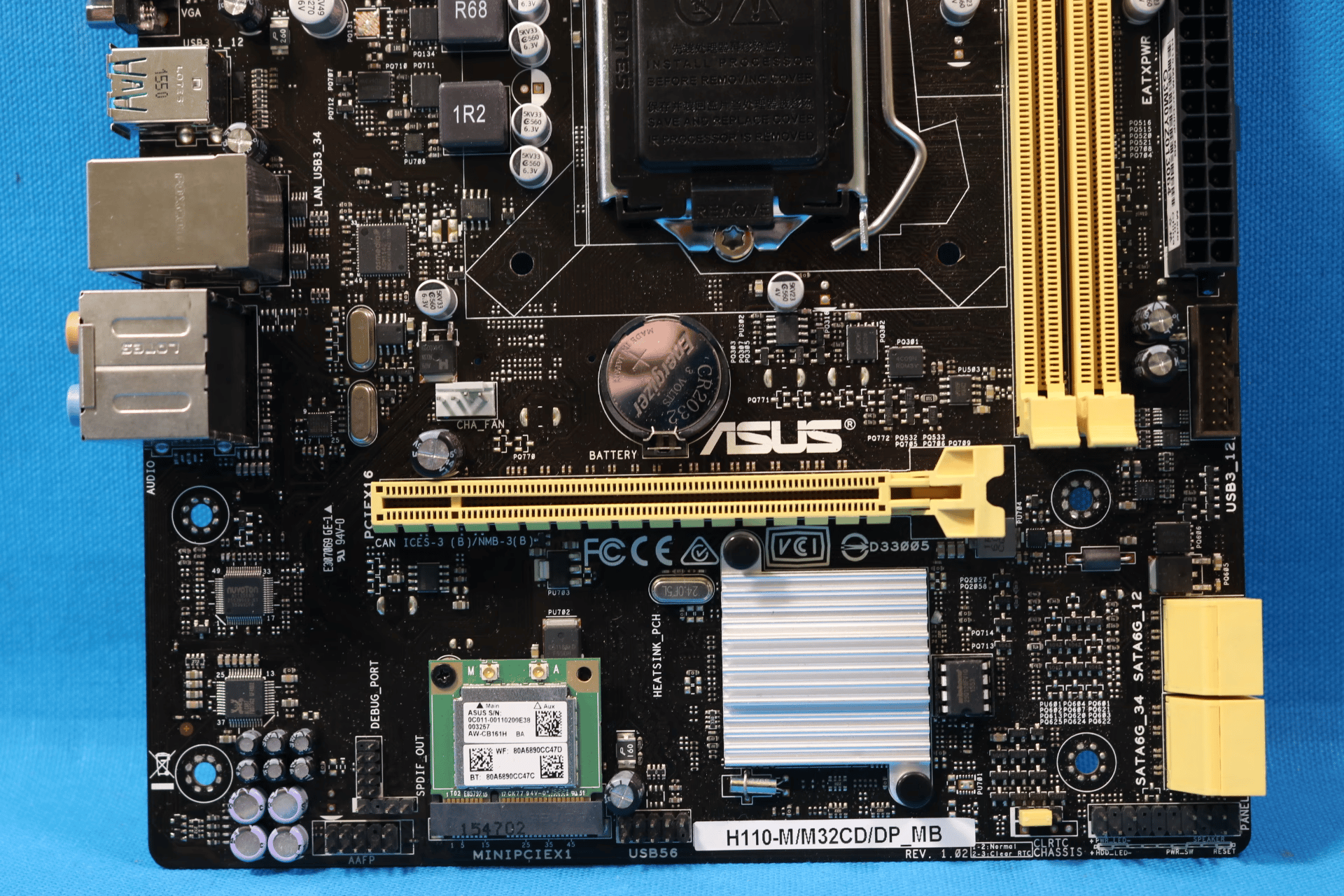 Asus H110-M/M32CD/DP_MB Intel LGA1151/Socket H4 DDR3L MicroATX Desktop Motherboard & I/O Shield