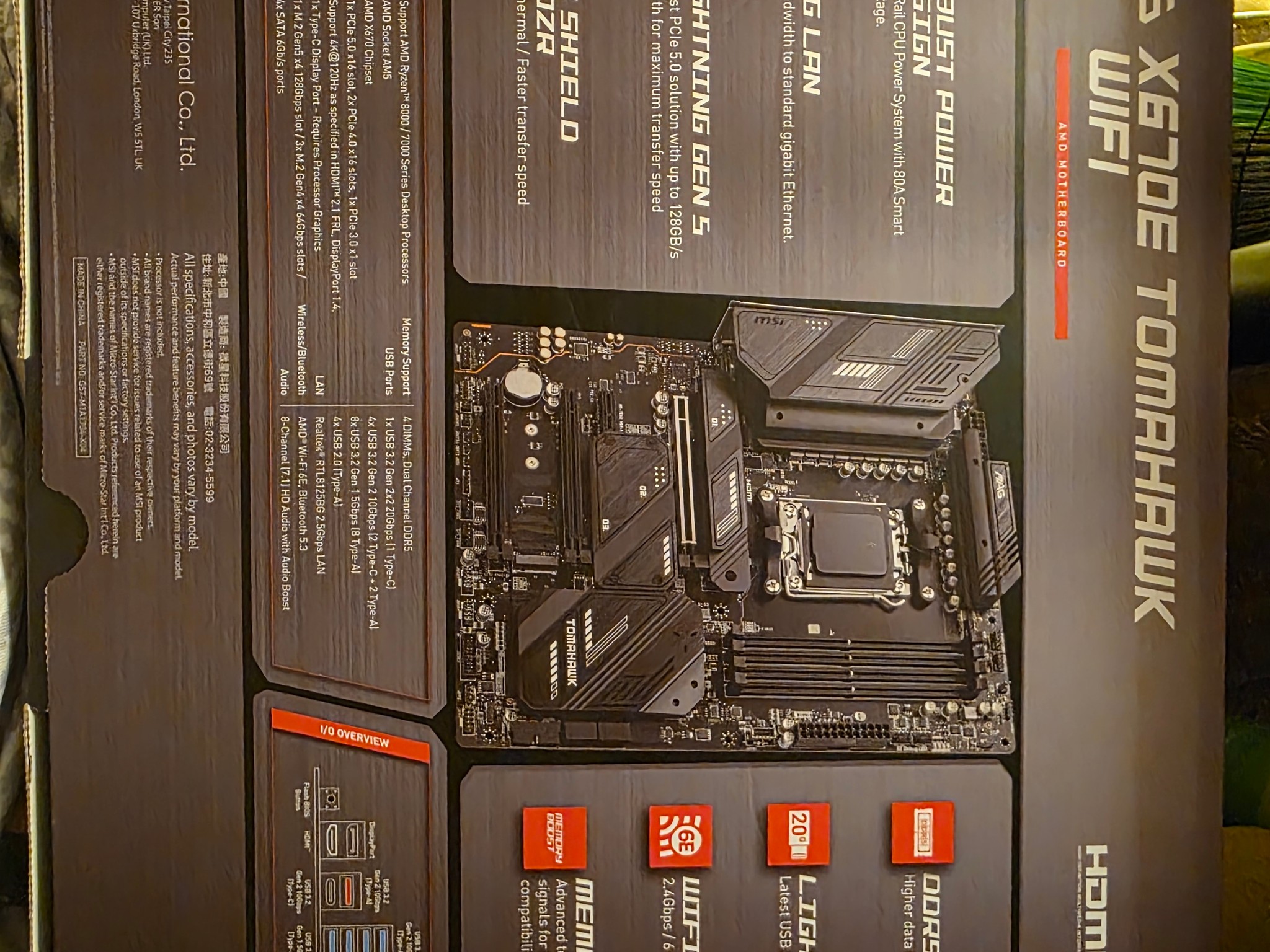 MAG x670e tomahawk wifi