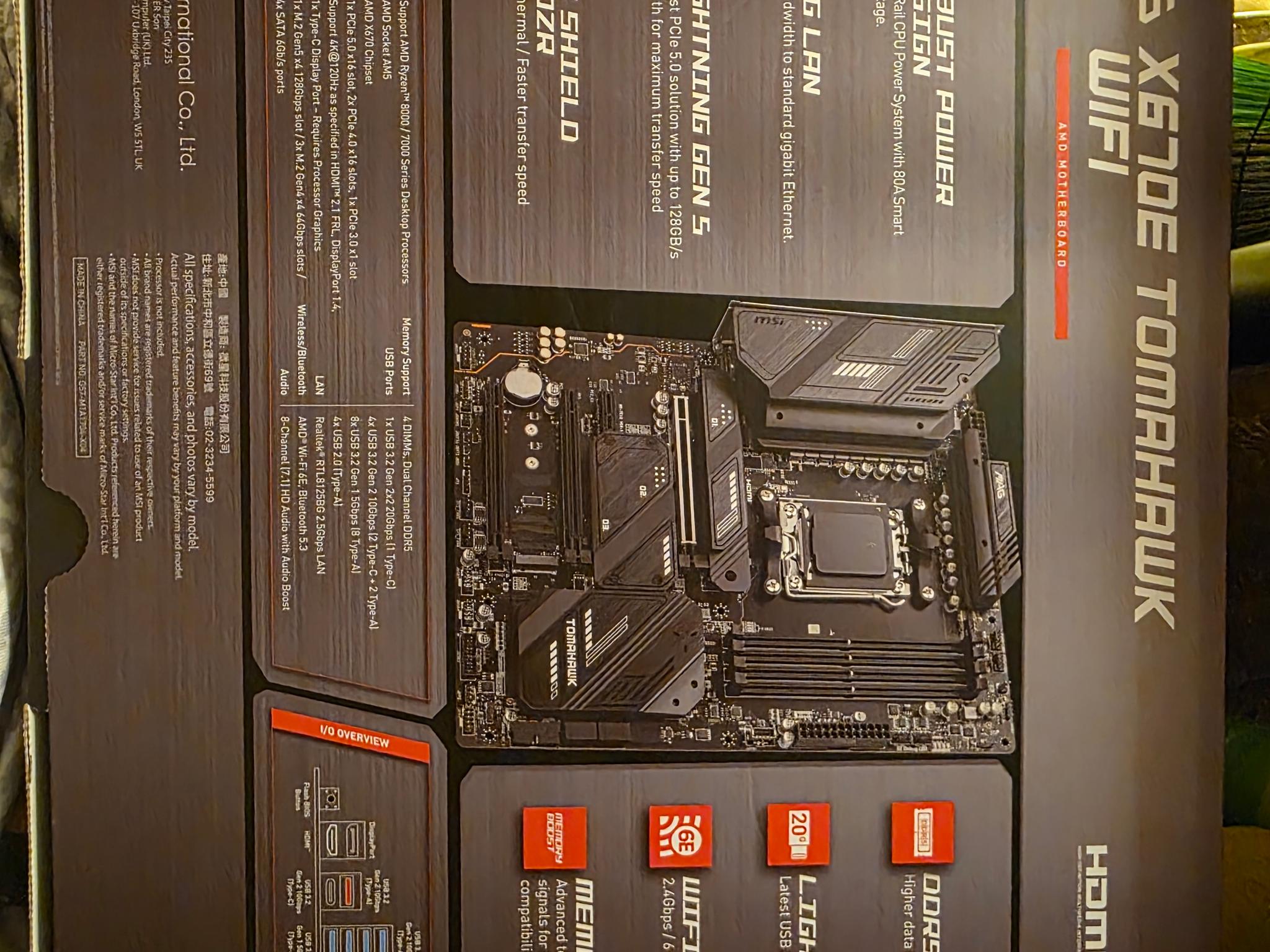 MAG x670e tomahawk wifi