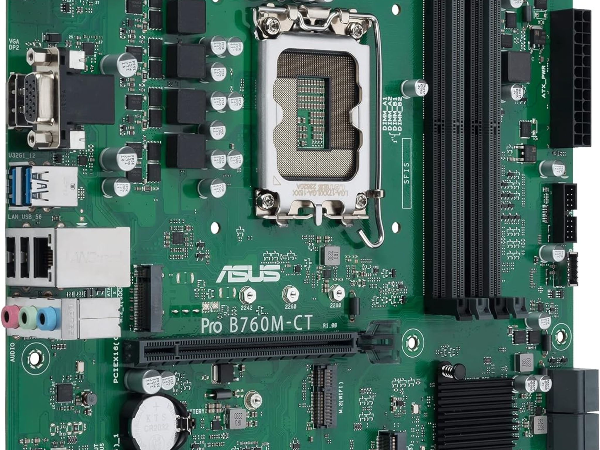 ASUS PRO B760M-CT Intel B760 LGA 1700 MicroATX DDR5 Desktop Motherboard