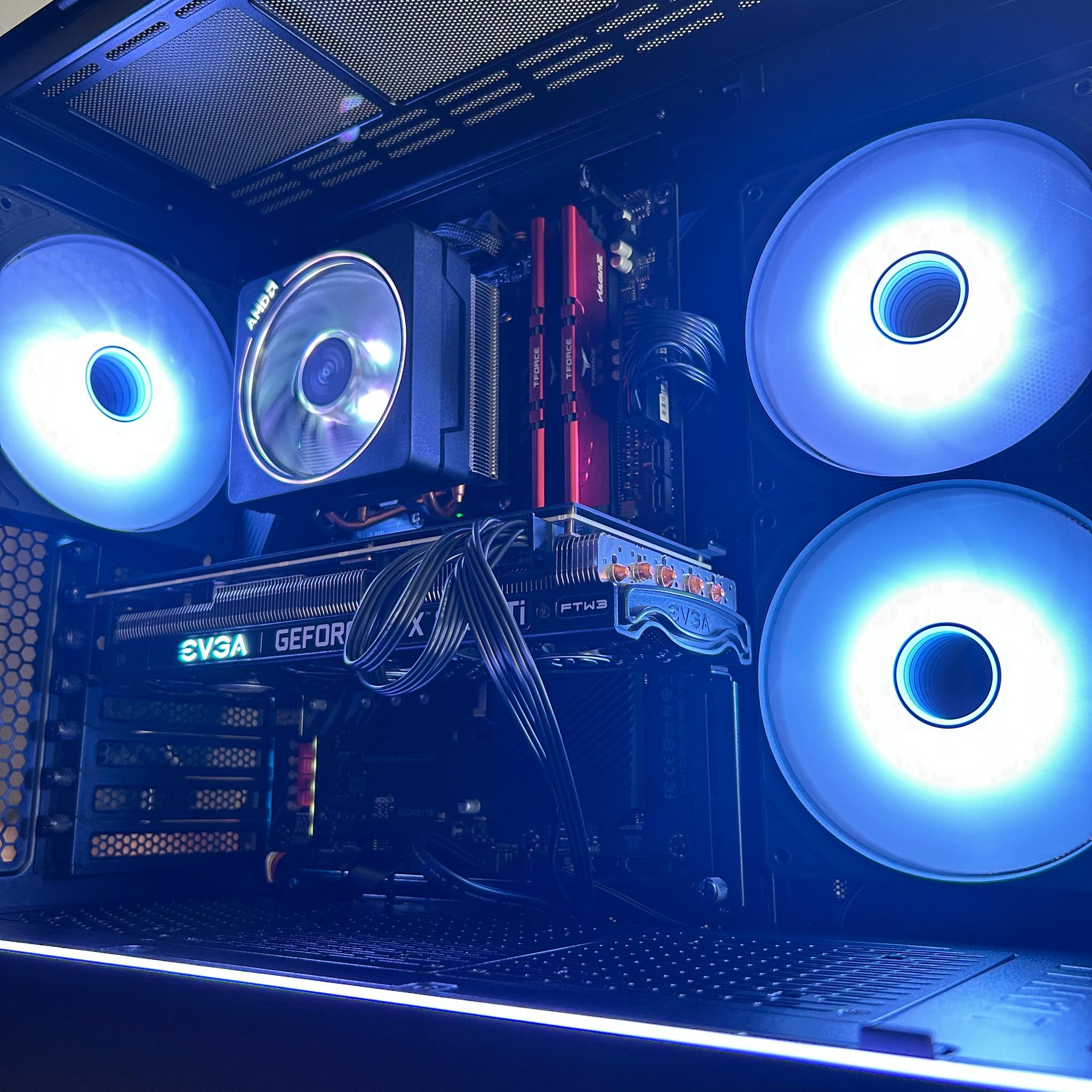 Black Gaming PC | RTX 3060Ti | RYZEN 5 3600 | 16GB RAM | 1TB SSD | ON BOARD WiFi + BT