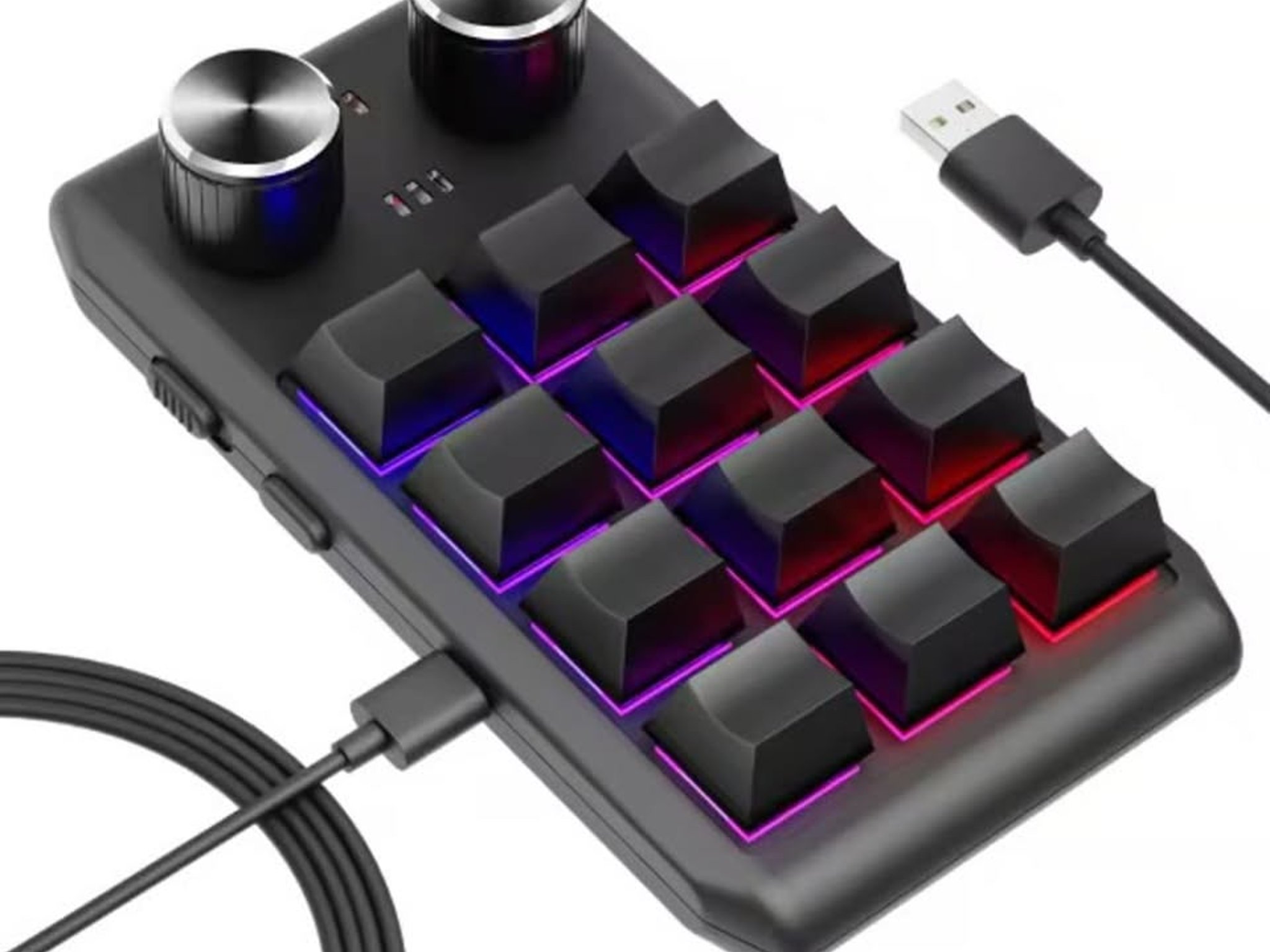 Wireless RGB Bluetooth Macropad With Red Switches