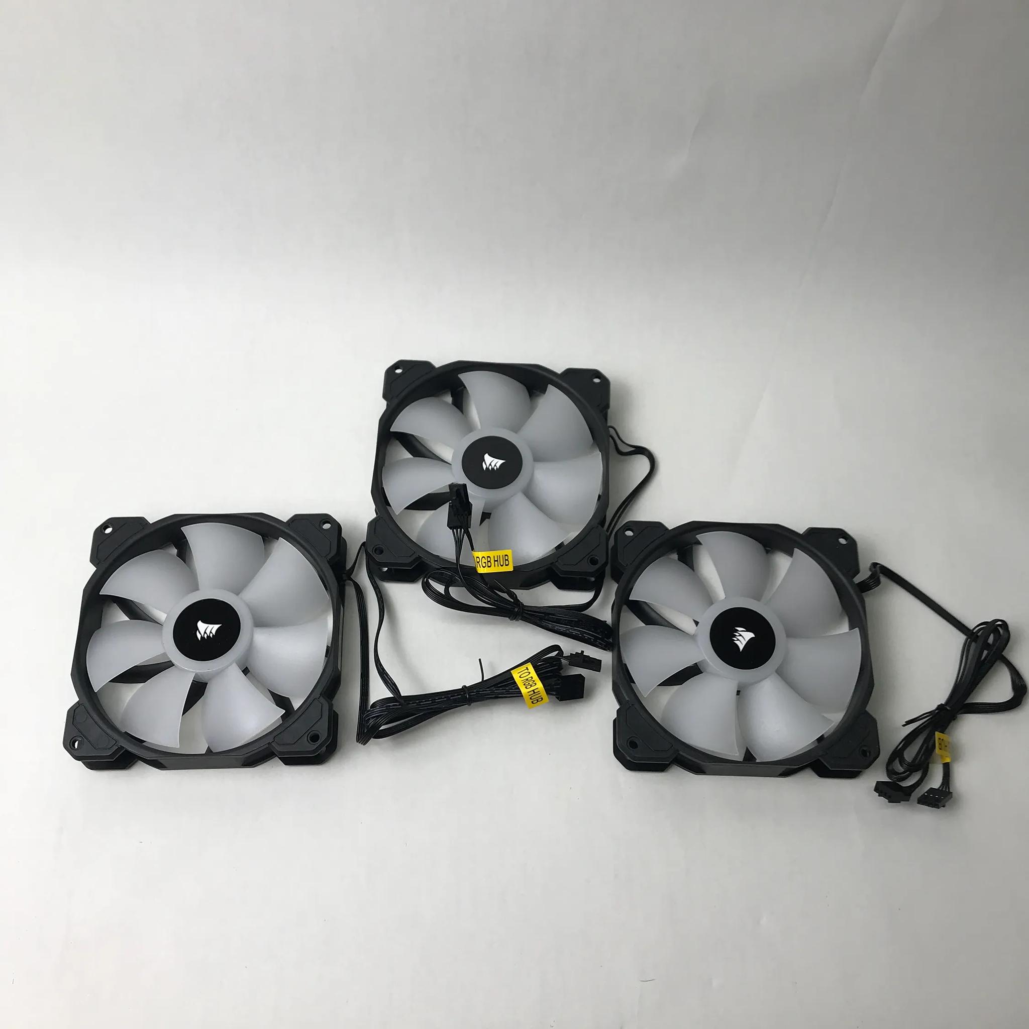 3 pack CORSAIR - iCUE SP120 RGB ELITE 120mm PWM Computer Case Fan with controller