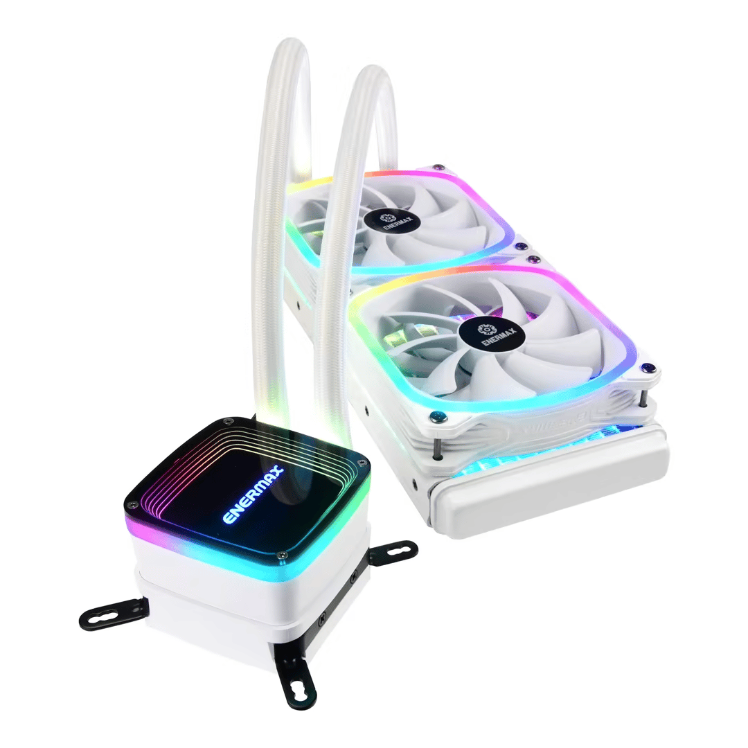 Enermax AQUAFUSION 240mm ARGB All-in-One CPU Liquid Cooler - White + LGA 1700 Bracket