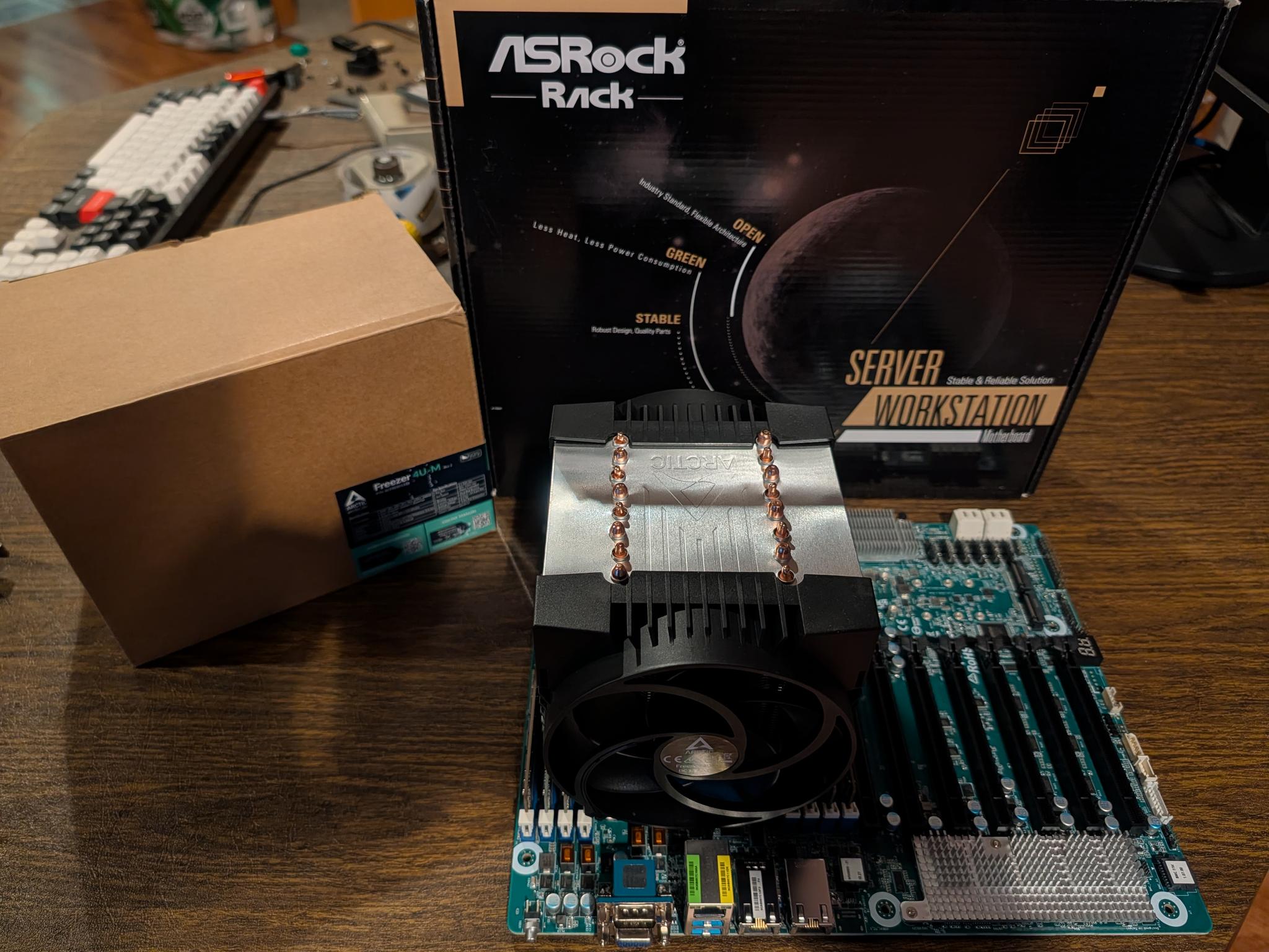 COMBO: Asrock WRX80D8-2T w/AMD Threadripper 5995wx w/Crucial 256gb DDR4 3200MHz ECC w/Arctic Cooler