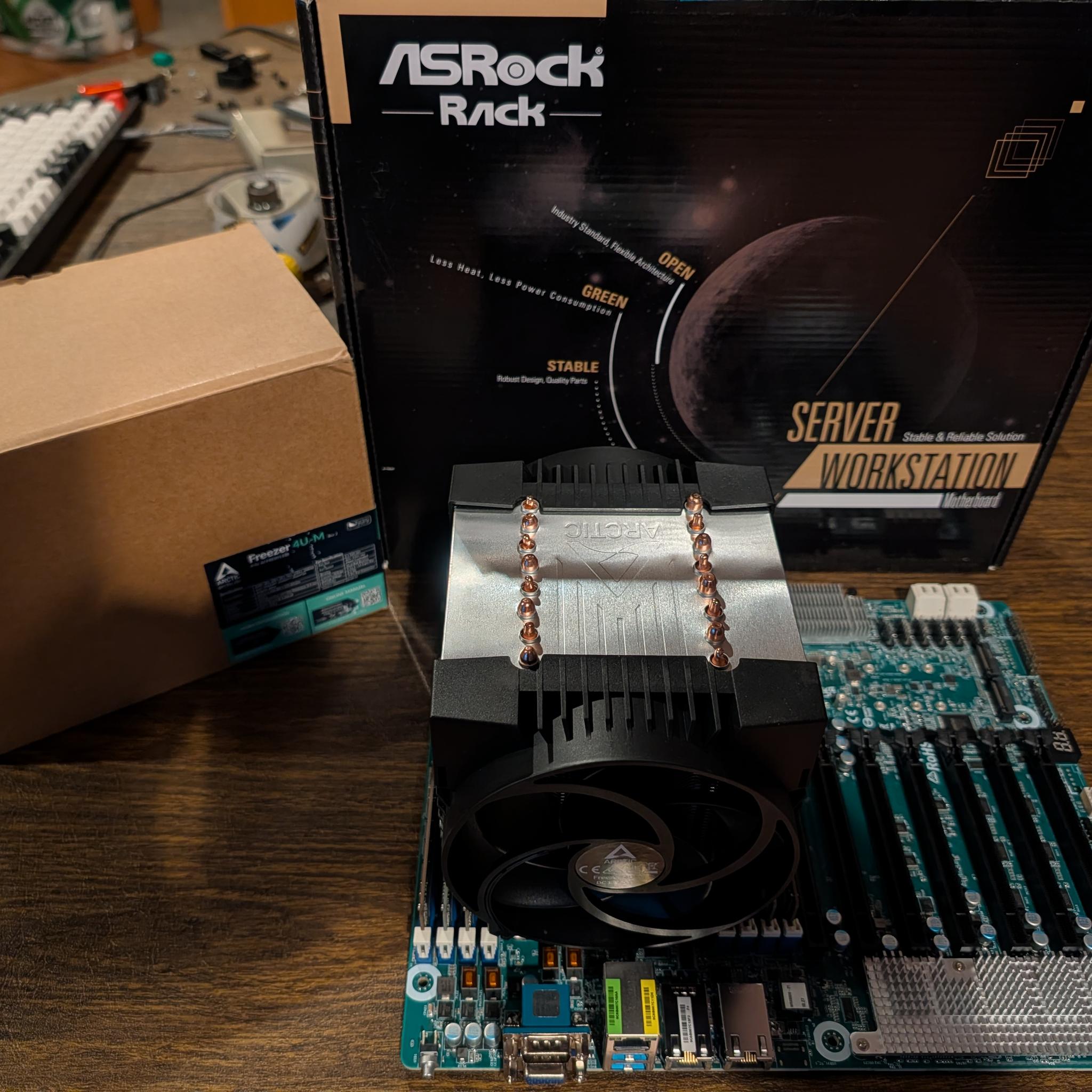 COMBO: Asrock WRX80D8-2T w/AMD Threadripper 5995wx w/Crucial 256gb DDR4 3200MHz ECC w/Arctic Cooler