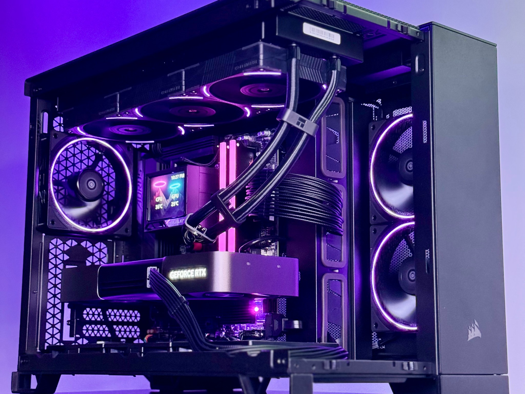 Nightfall 🌑✨ 5080 Founders Edition | 9800X3D | 32GB DDR5-6000 RAM | 2TB SSD | 360 AIO Liquid Cooled