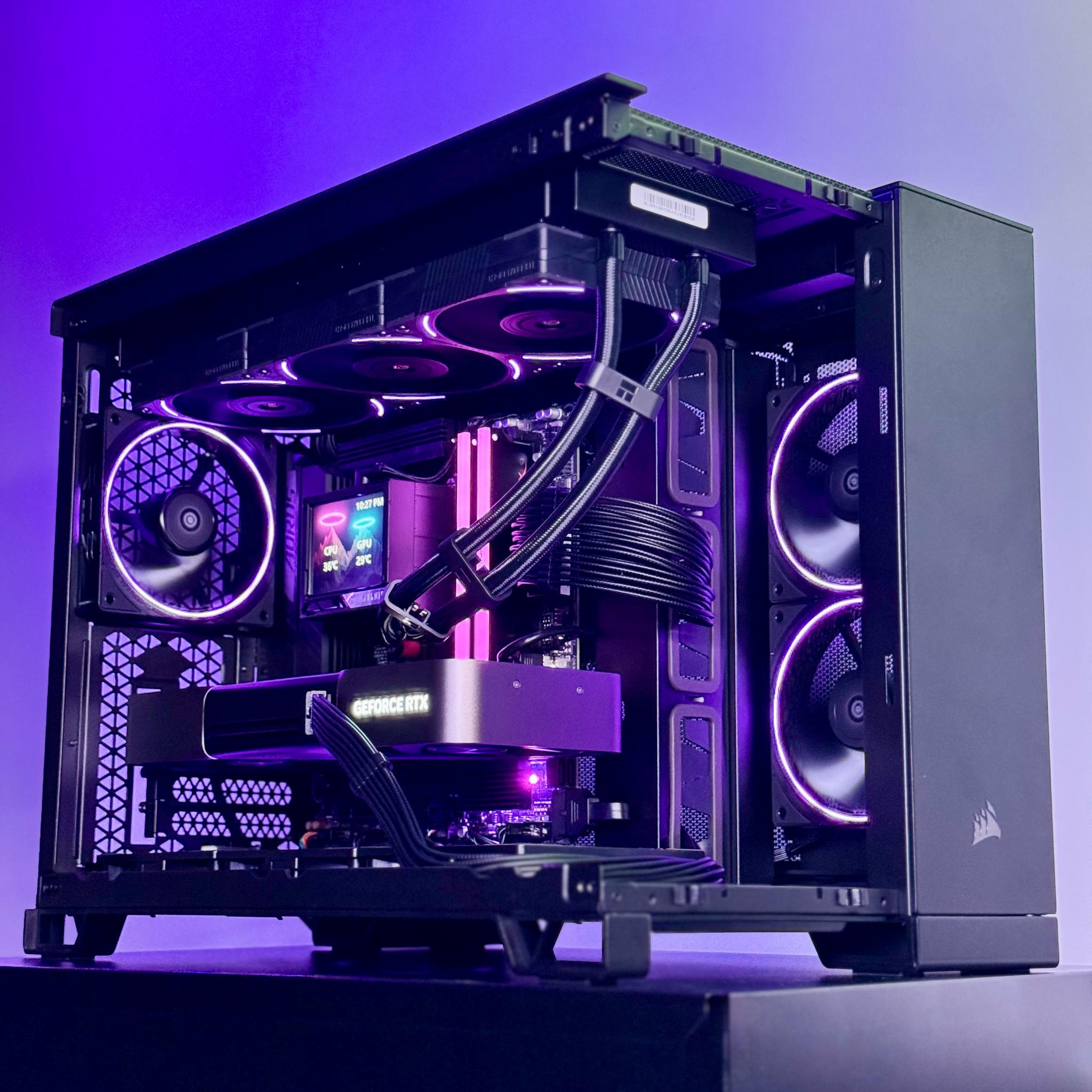 Nightfall 🌑✨ 5080 Founders Edition | 9800X3D | 32GB DDR5-6000 RAM | 2TB SSD | 360 AIO Liquid Cooled