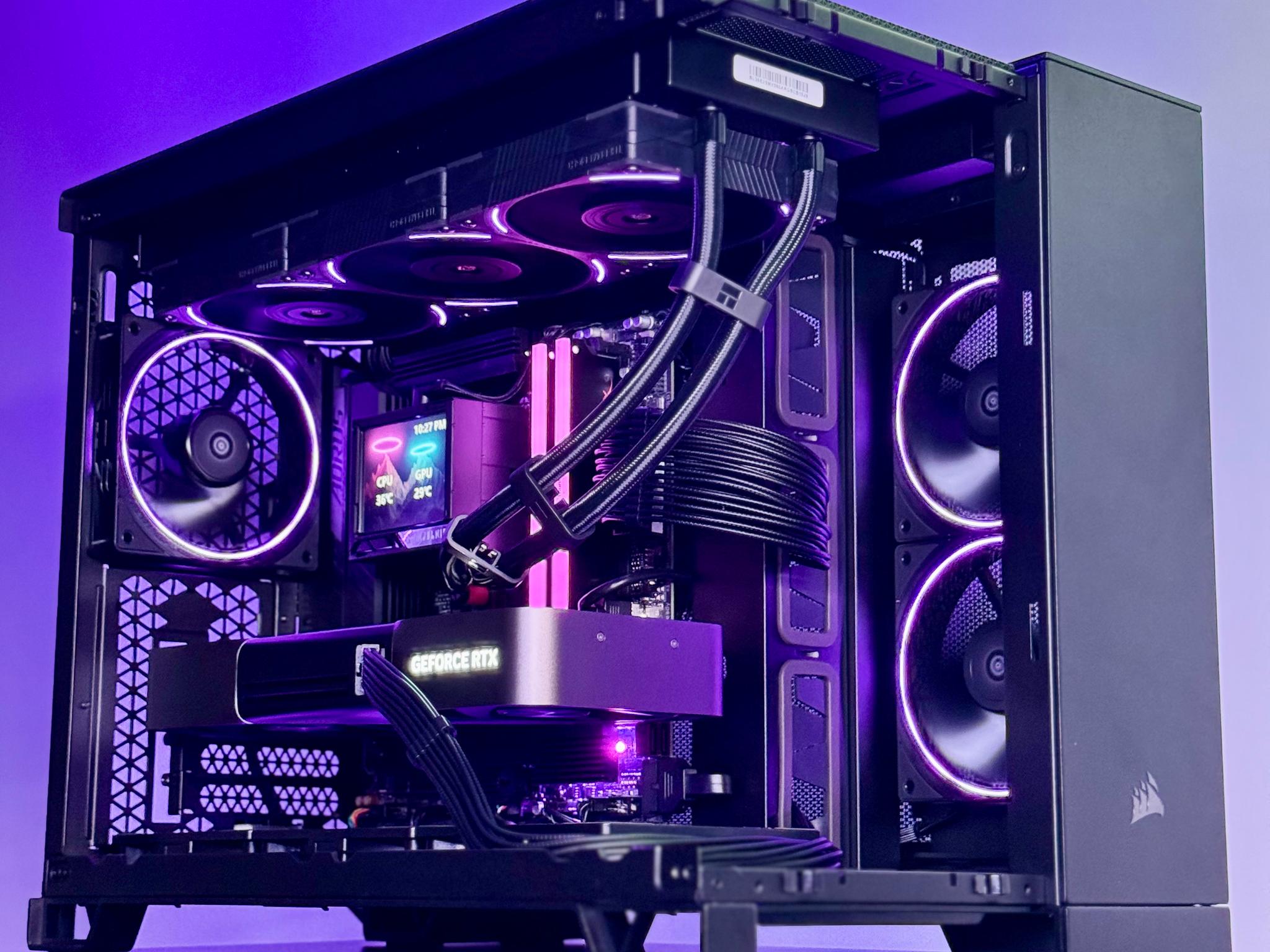 Nightfall 🌑✨ 5080 Founders Edition | 9800X3D | 32GB DDR5-6000 RAM | 2TB SSD | 360 AIO Liquid Cooled