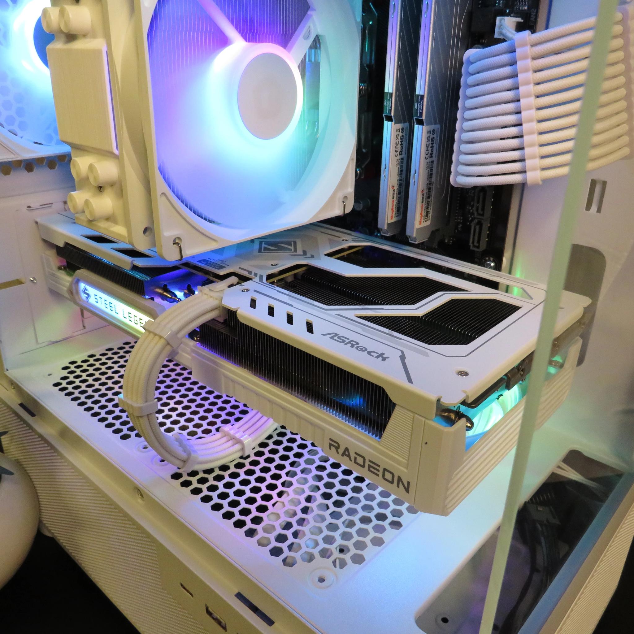 RX 9060 XT in White! Ryzen 5 5600X + ASRock Steel Legend RX 9060XT + 32 GB DDR4 + 1 TB NVME