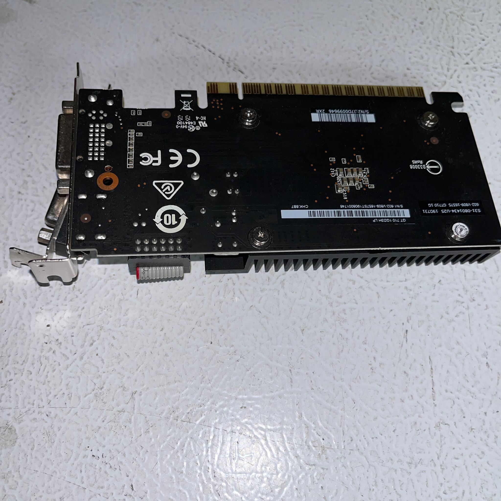 MSI GeForce GT 710 1GB DDR3 GT 710 1GD3H LP – Low‑Profile Bracket – Tested