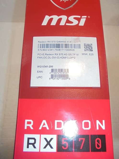 MSI RX 570 GAMING X In Very Good Condition In OE Box