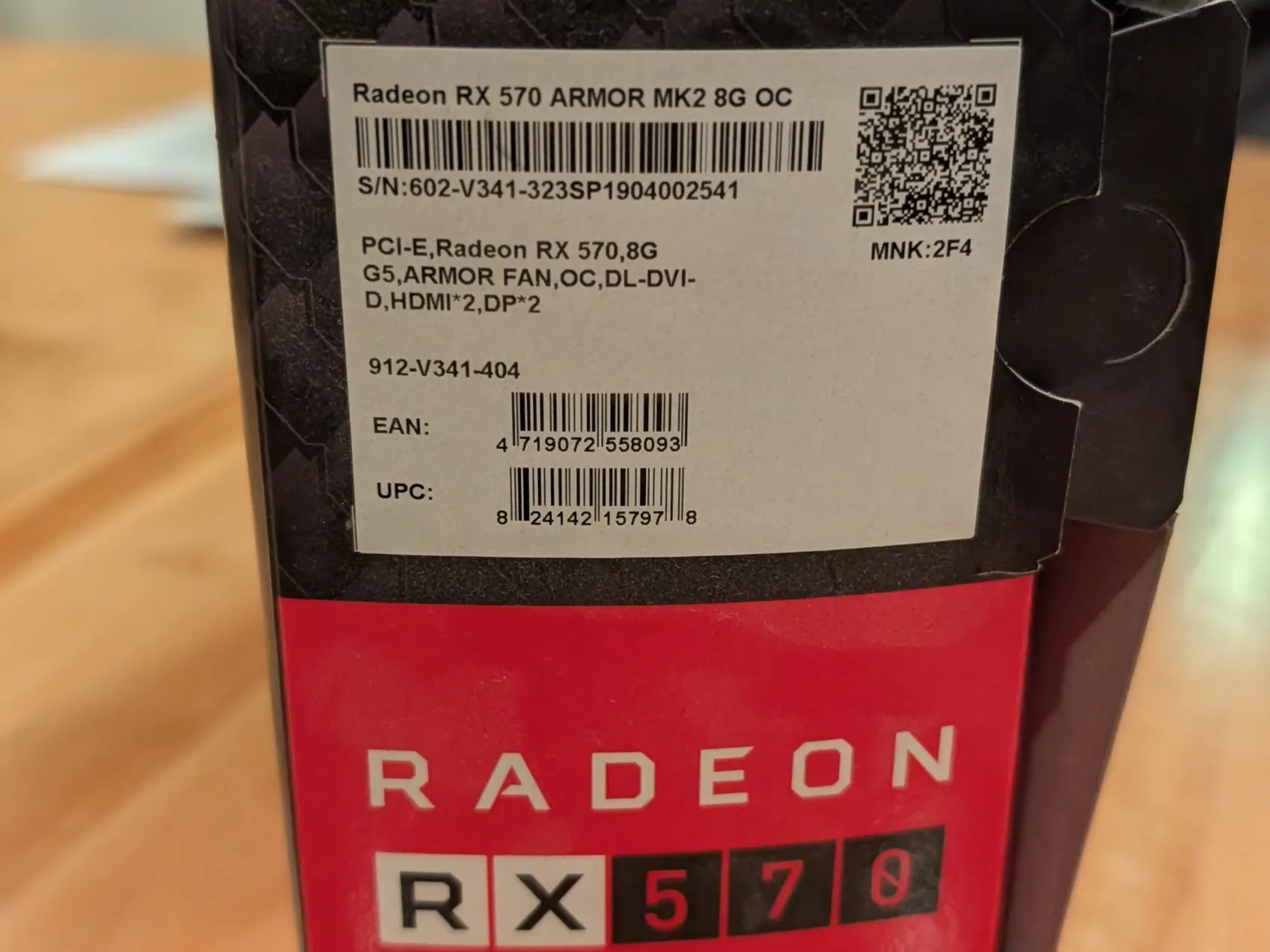 MSI Radeon RX 570 Armor MK2 8GB GDDR5 OC GPU
