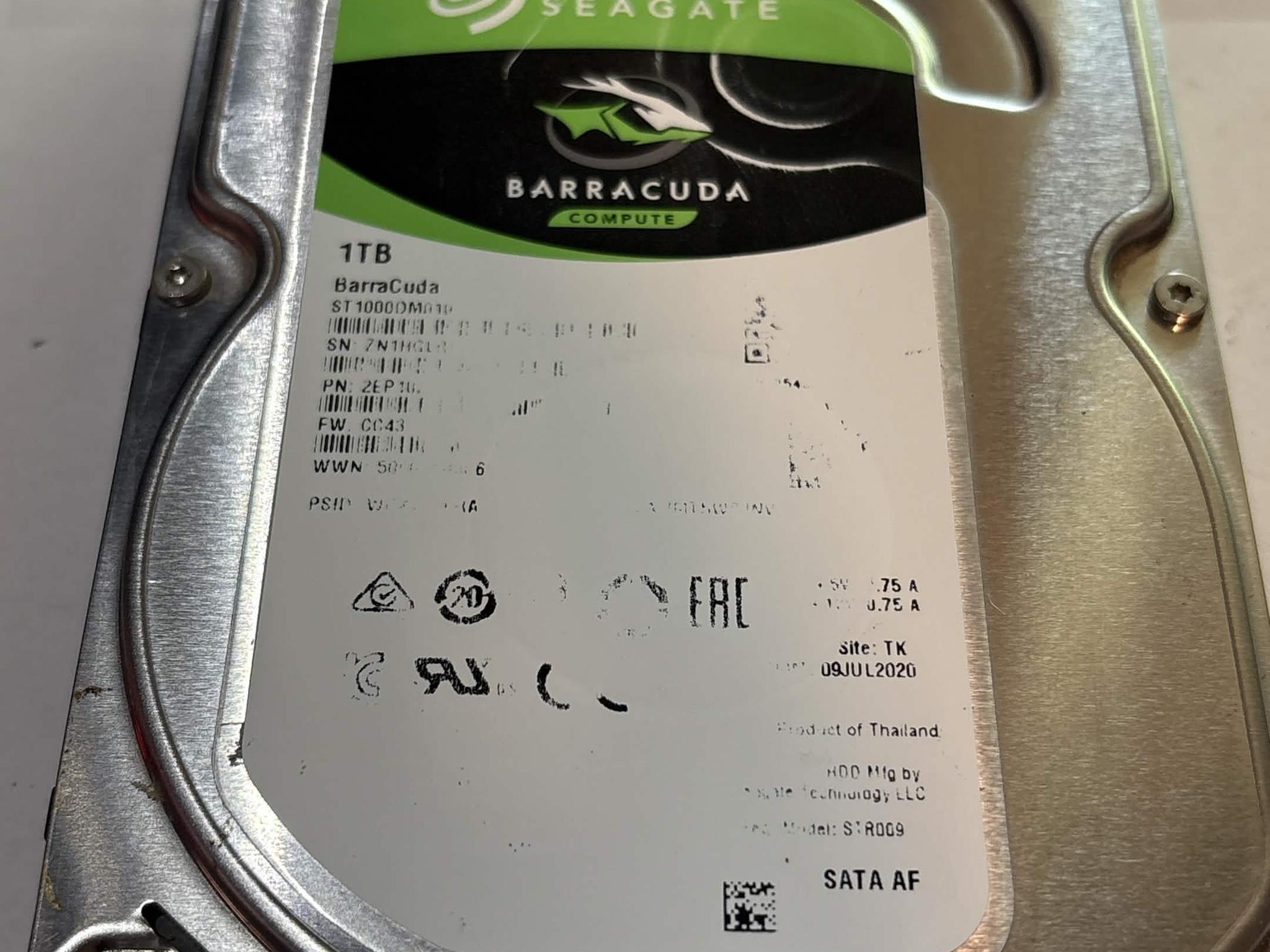 💾 Seagate Barracuda 1TB 7200RPM SATA Hard Drive