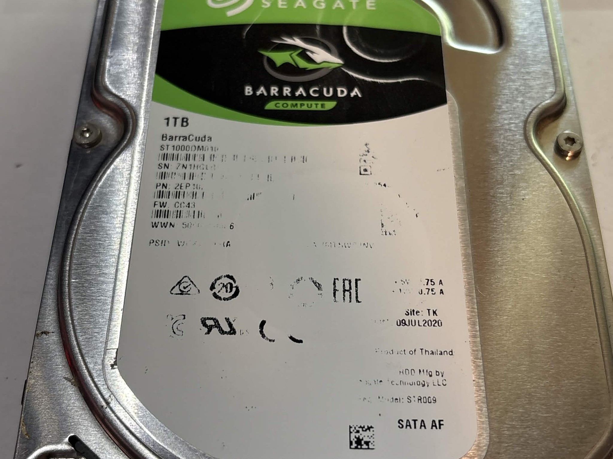 💾 Seagate Barracuda 1TB 7200RPM SATA Hard Drive
