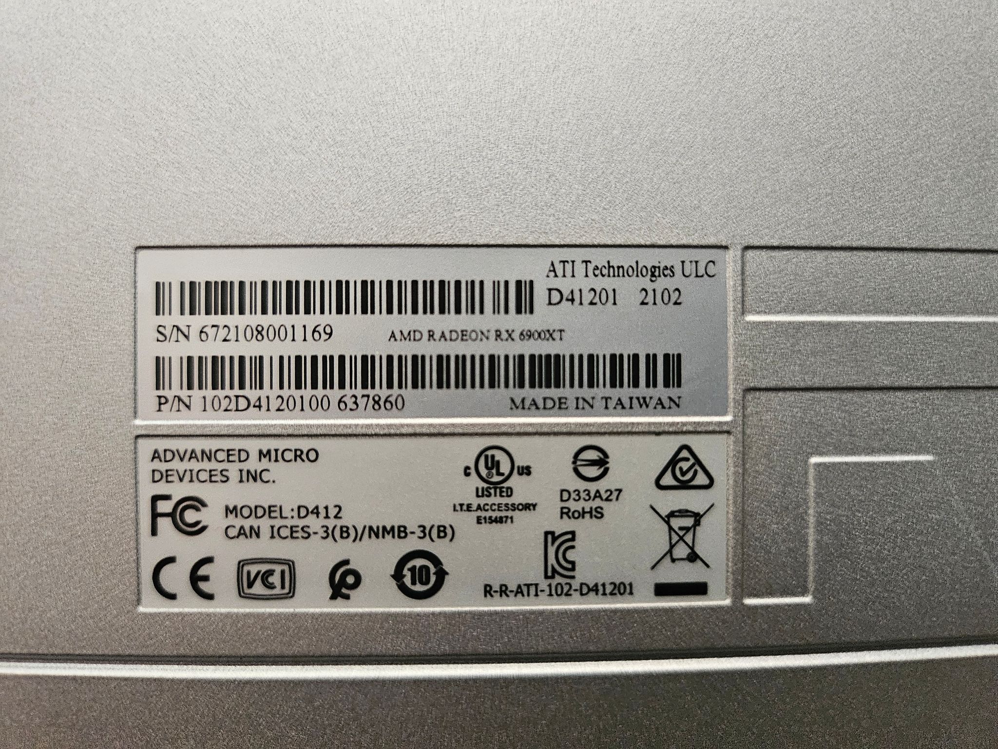 AMD RX 6900xt GPU
