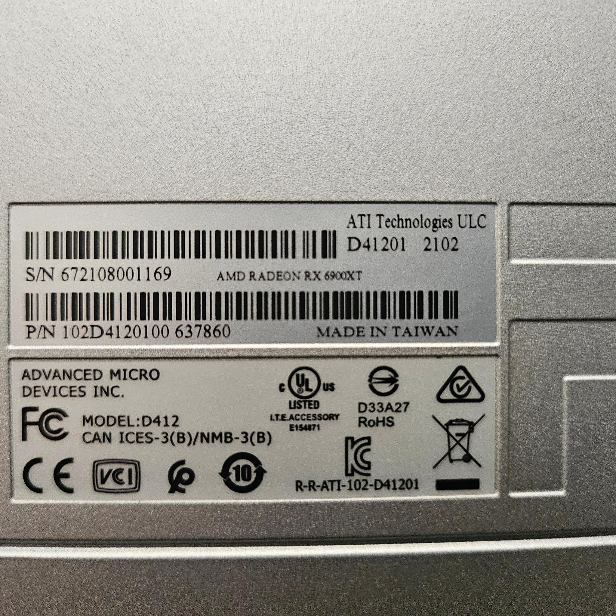 AMD RX 6900xt GPU