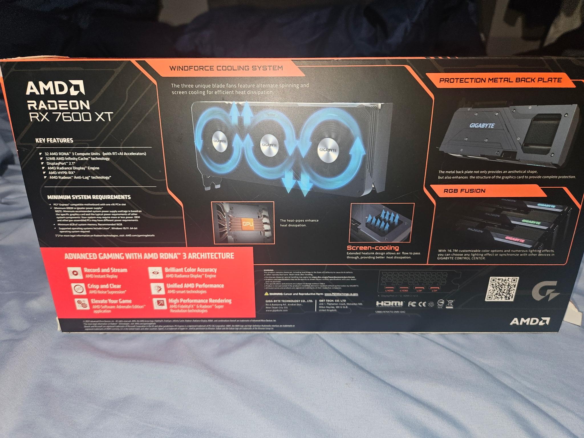 AMD Radeon RX 7600XT 16GB