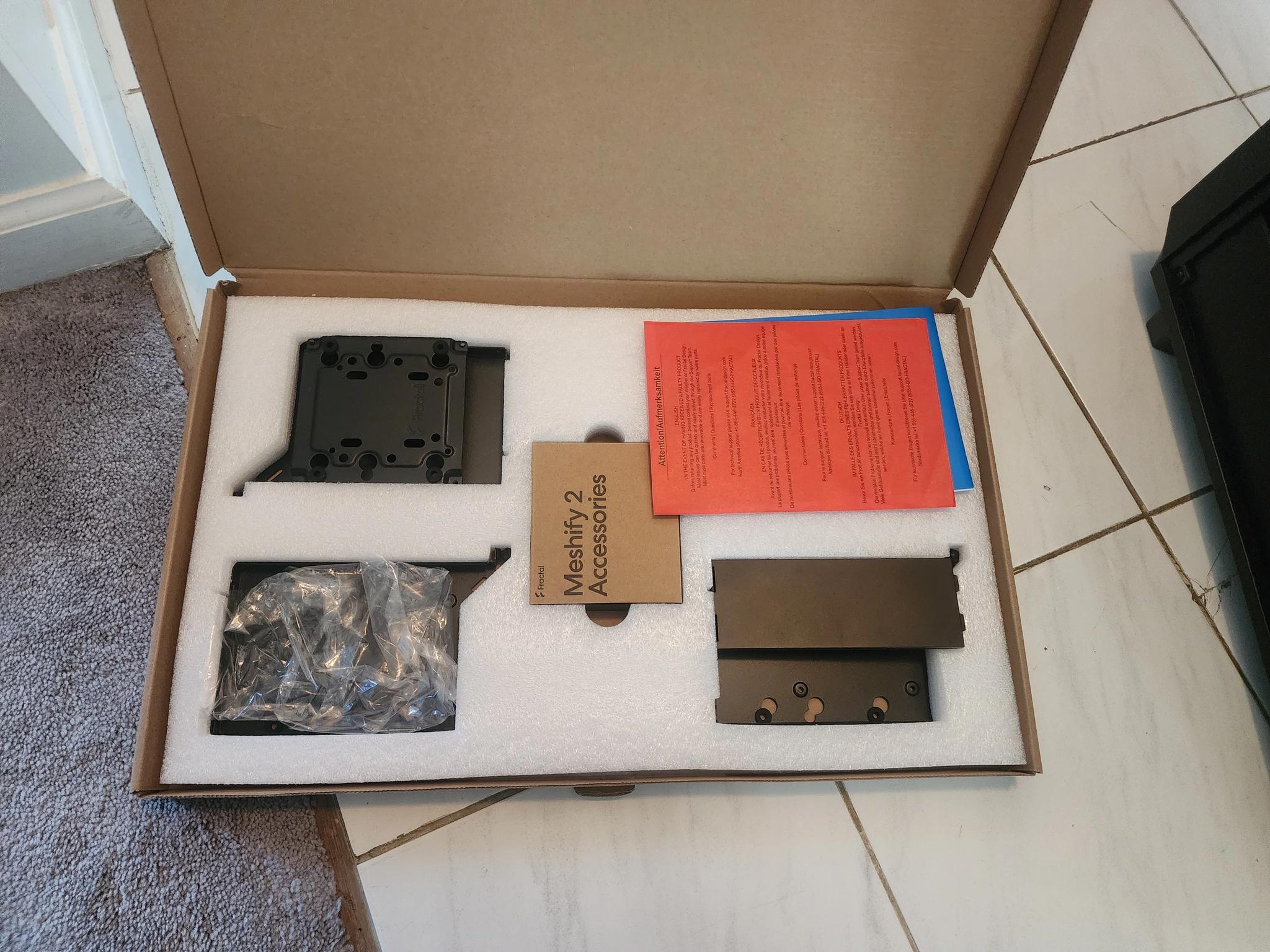 Fractal Design Meshify 2 ATX Mid-tower black PC case Black Tinted Glass, with box and accessories
