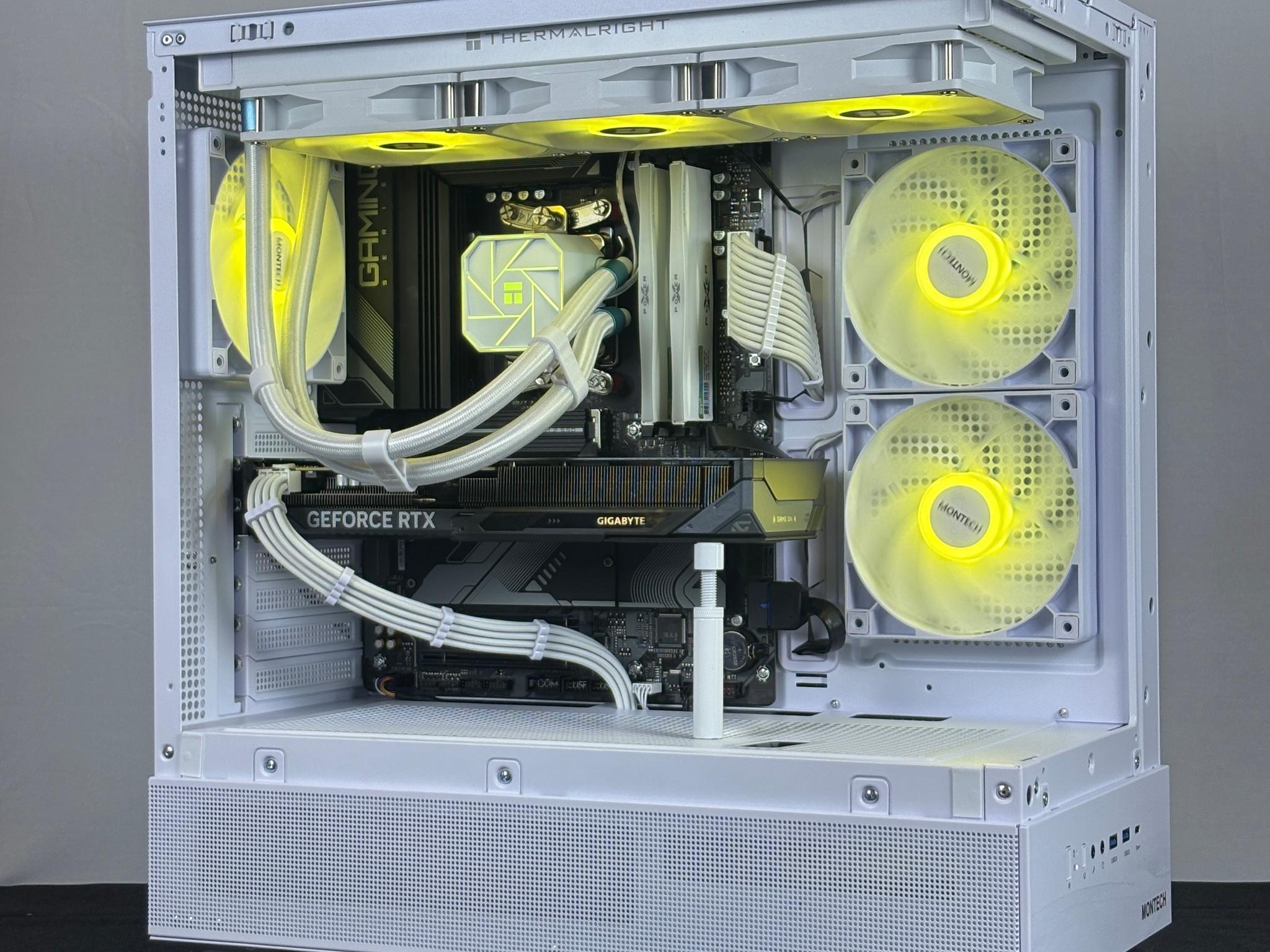 🤍 White RTX 5060 + Ryzen 5 PC | 32GB DDR5 | Full ARGB Control | WiFi + BT