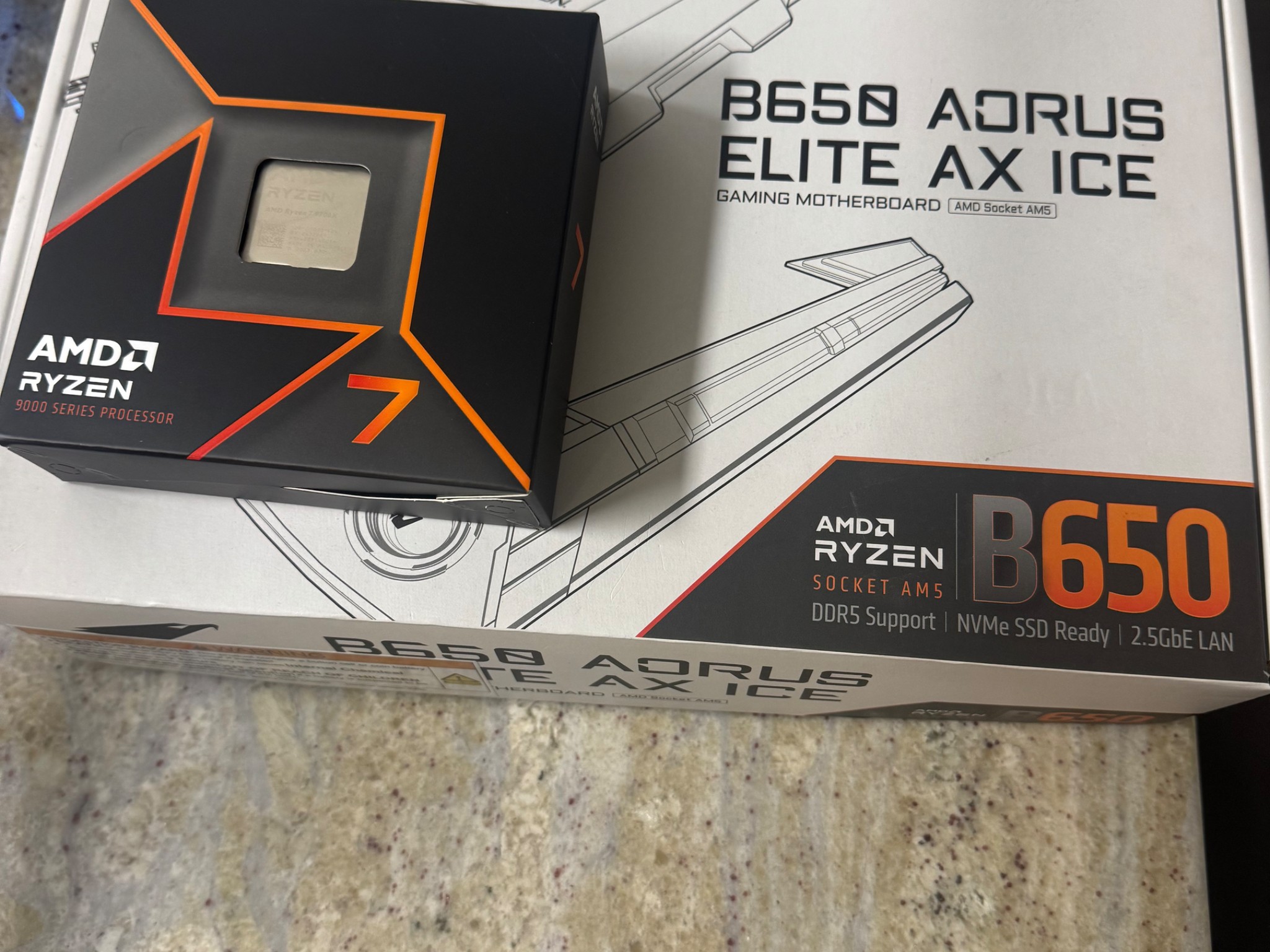 Ryzen 7 9700x and aorus elite axe ice