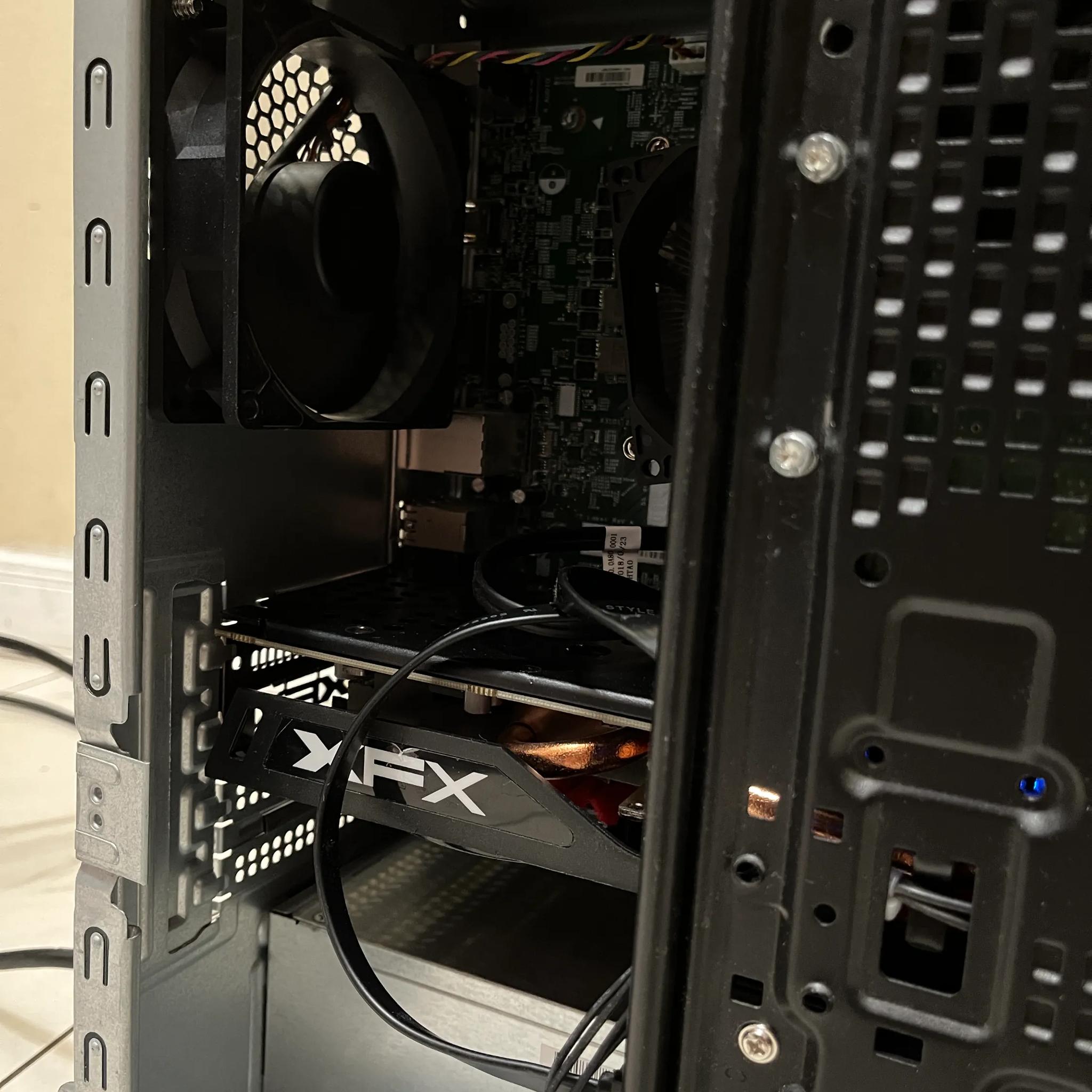 HP Gaming PC Desktop, AMD Ryzen 7 1700 8 Core RX 570 4GB, 16GB DDR4 RAM, 128GB SSD + 1TB HDD & Wi-Fi