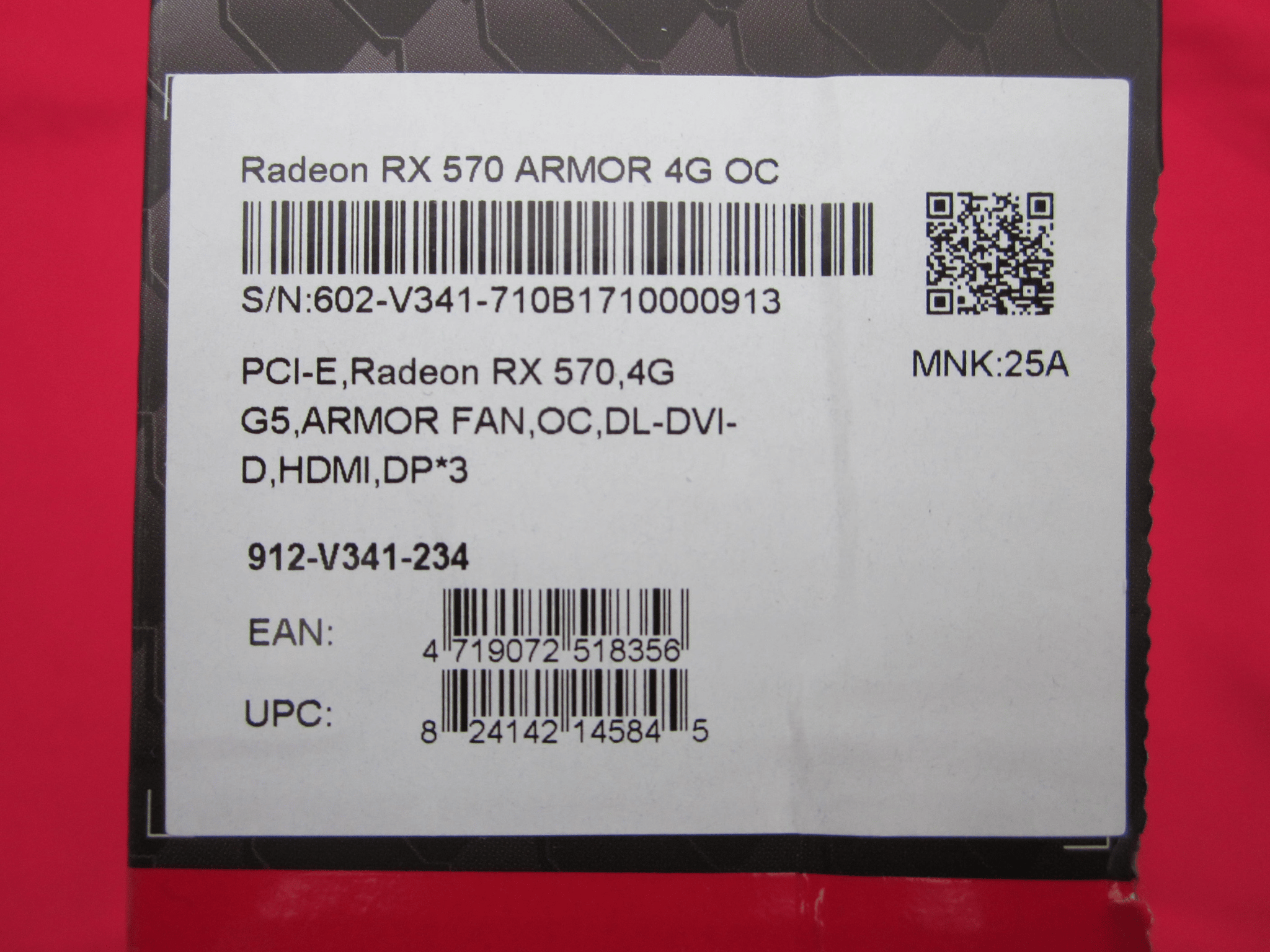 NEW MSI Armor RX 570 4 Gb Video Card