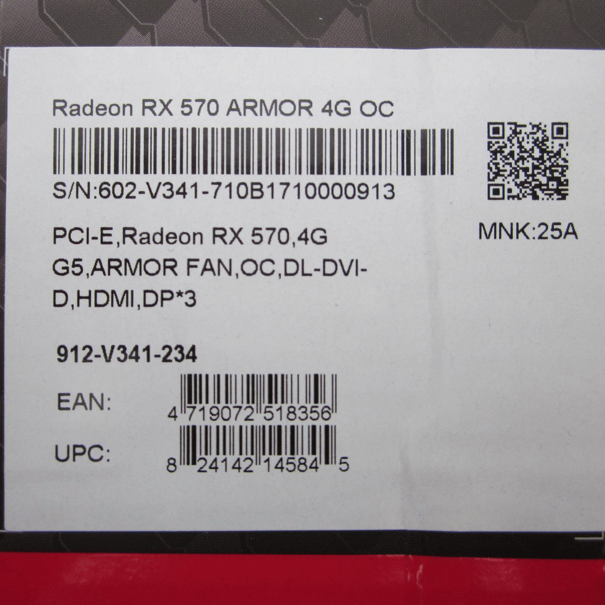 NEW MSI Armor RX 570 4 Gb Video Card