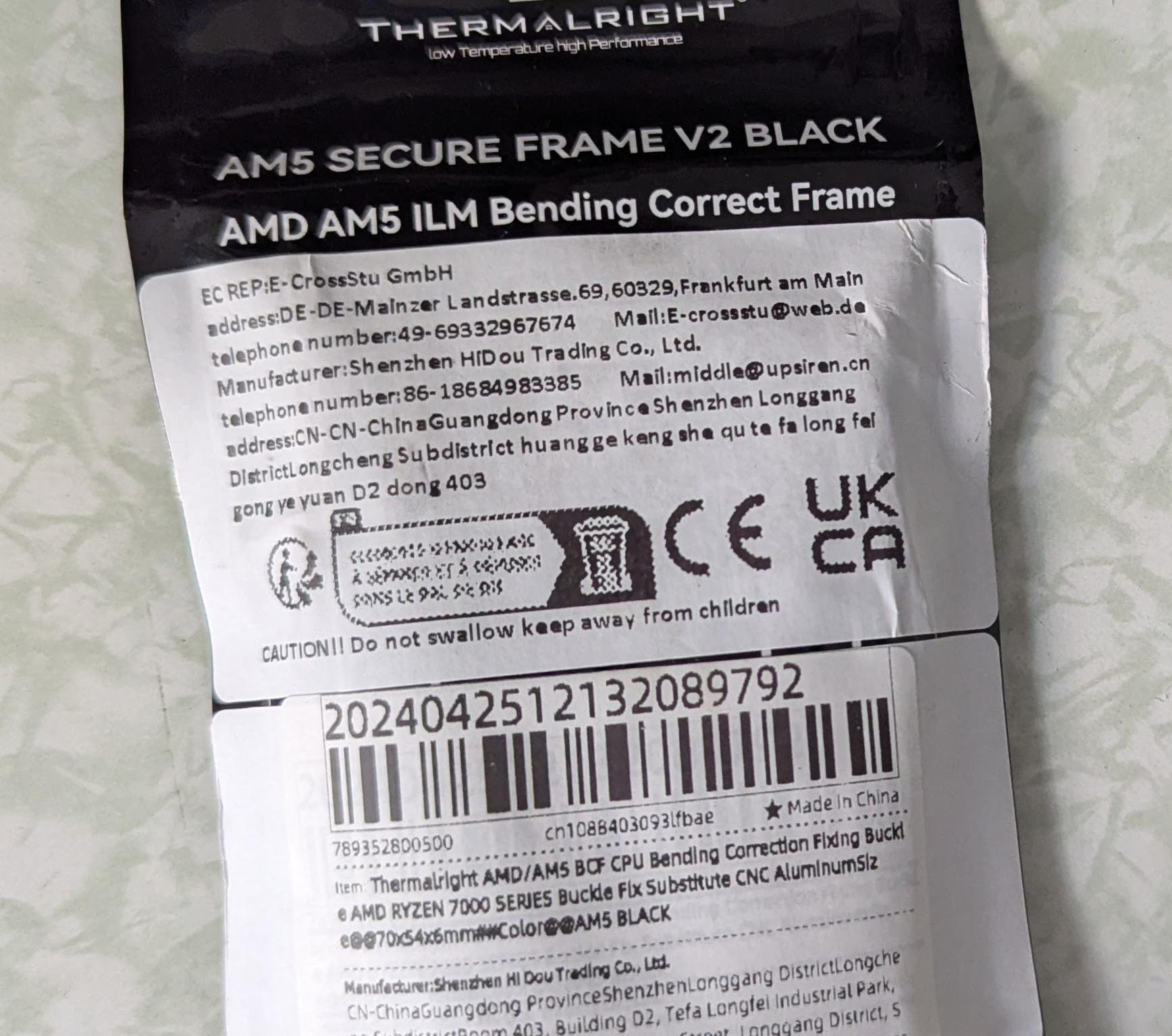 Thermalright AMD Socket AM5 ILM Contract Frame v2