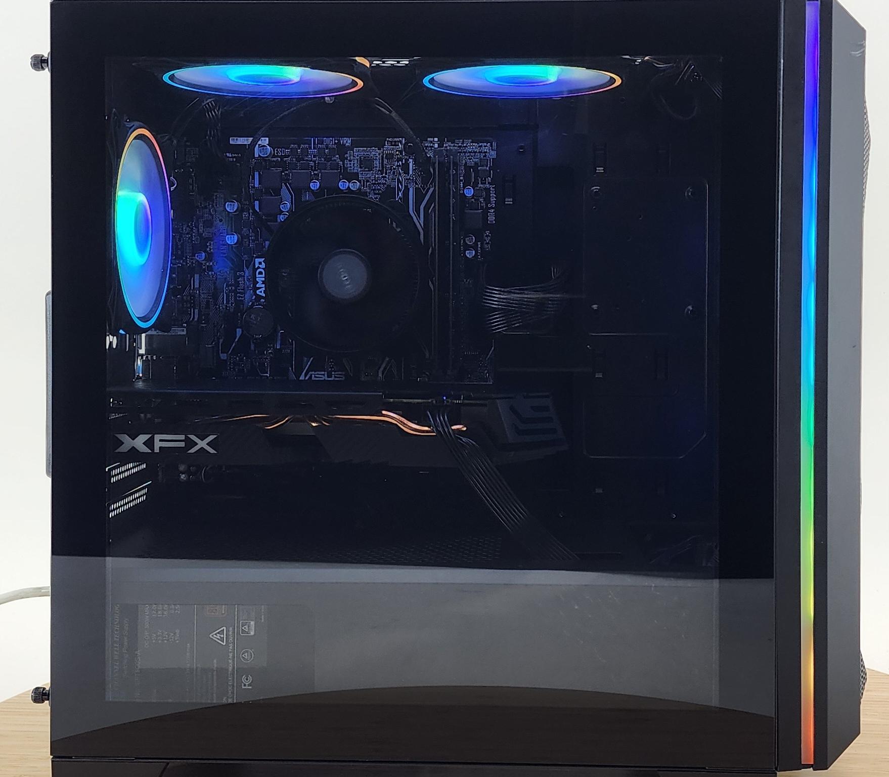 Gaming PC Ryzen 5 3600 16GB RAM 256GB SSD + 1TB HDD RX 580 8GB Windows 11 Computer