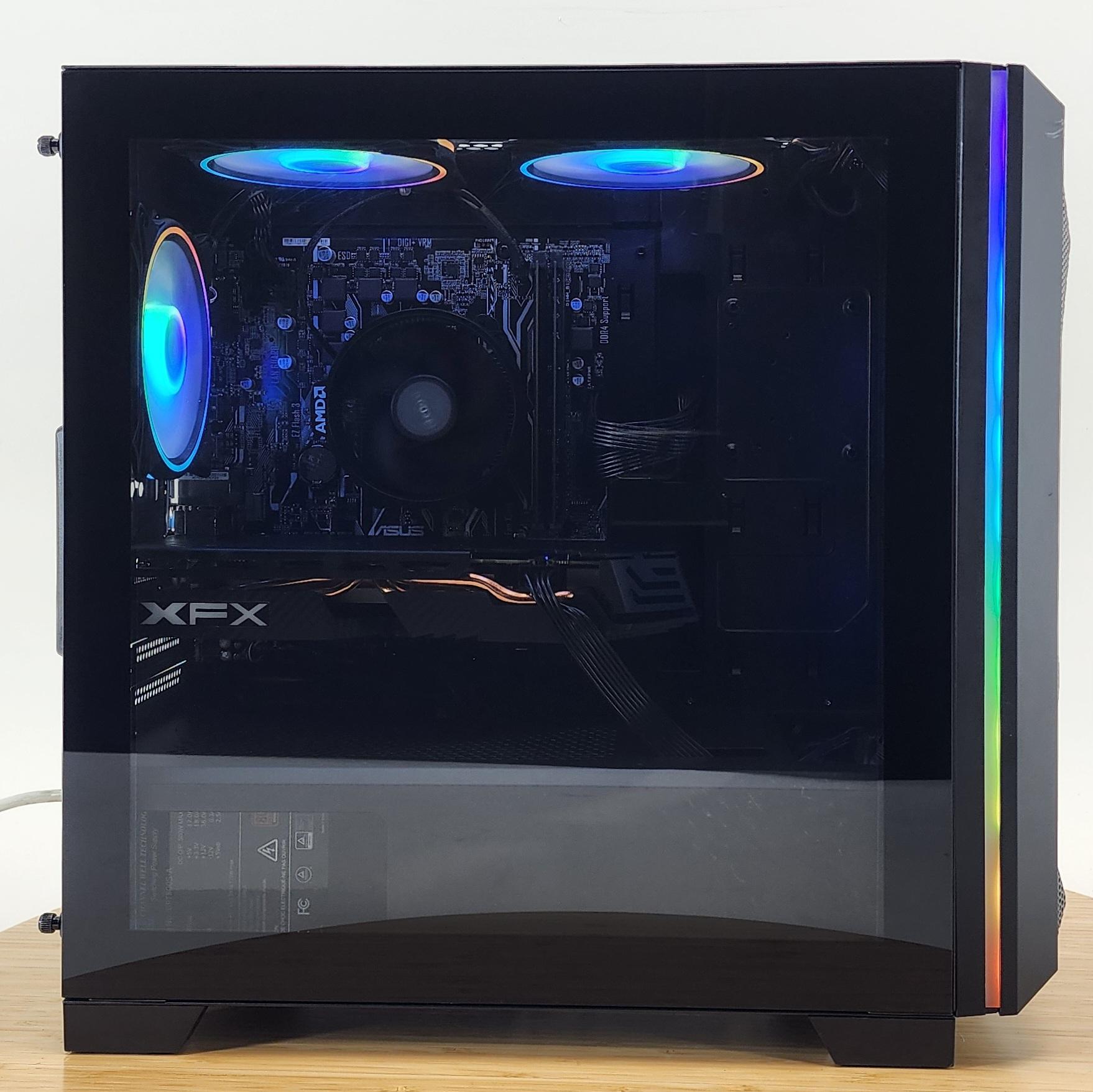 Gaming PC Ryzen 5 3600 16GB RAM 256GB SSD + 1TB HDD RX 580 8GB Windows 11 Computer