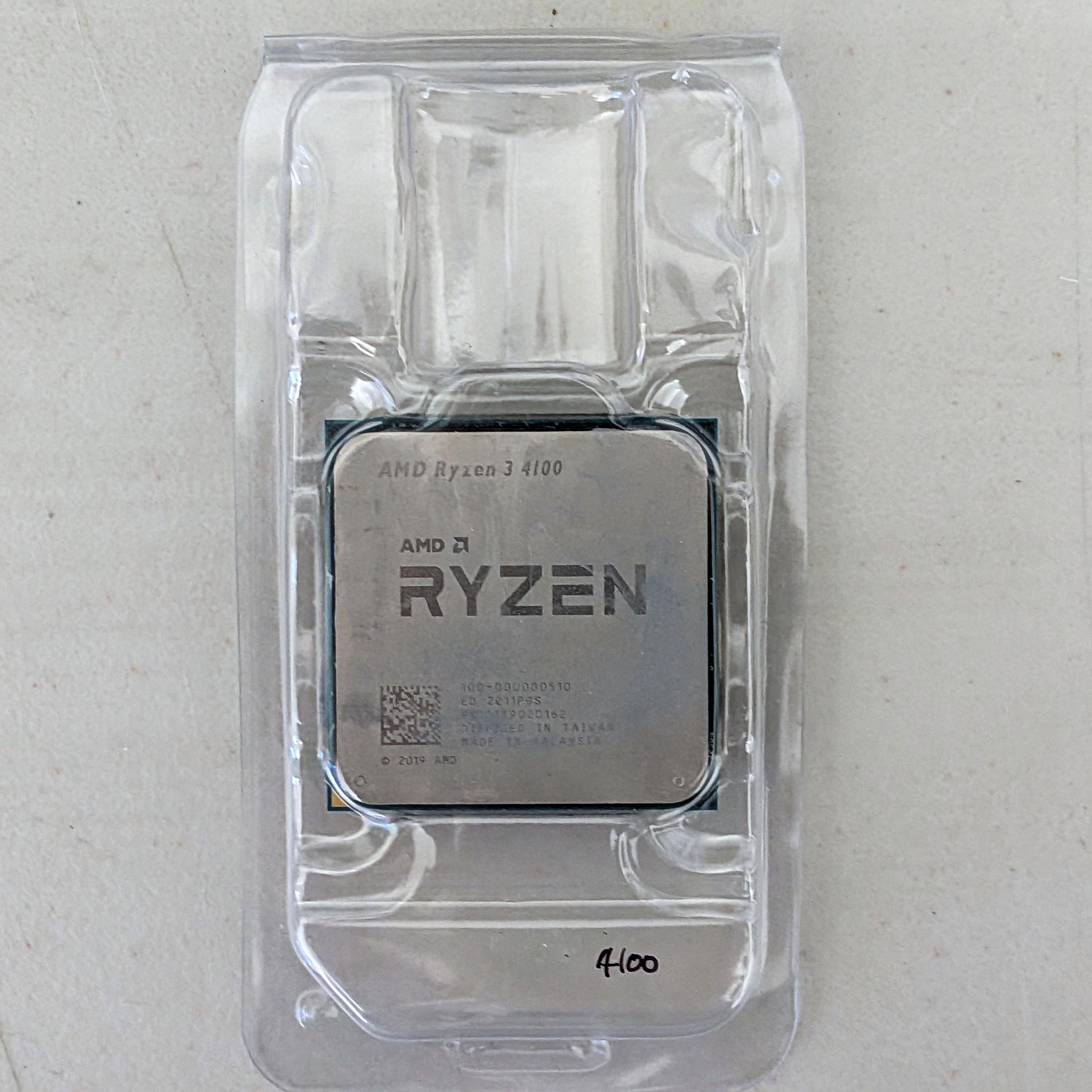 AMD Ryzen 3 4100 4-Core 8-Thread AM4 CPU Processor – Used, Fully Tested