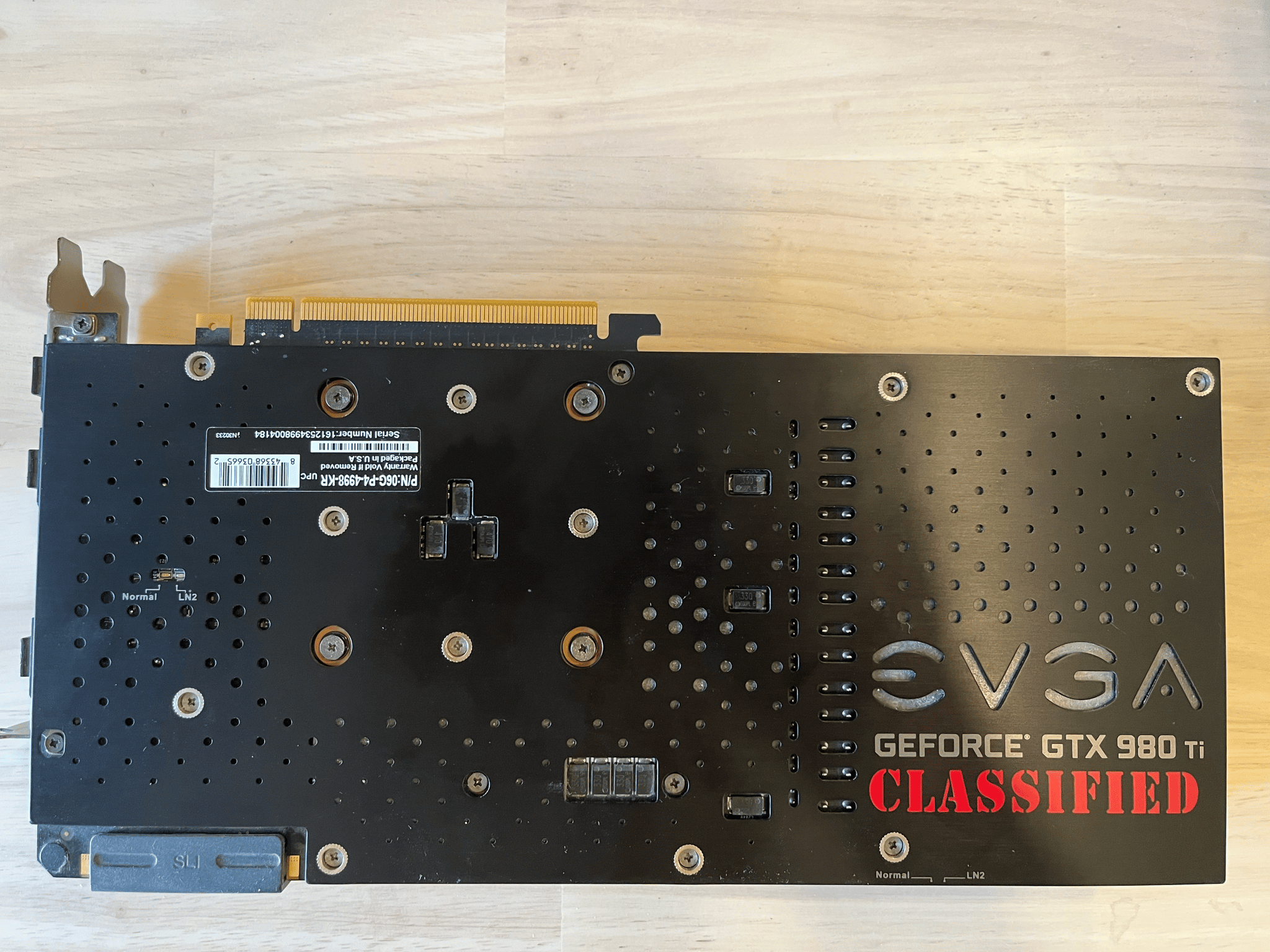 EVGA Classified 980 Ti 6 GB MISSING BOX AND MANUELS