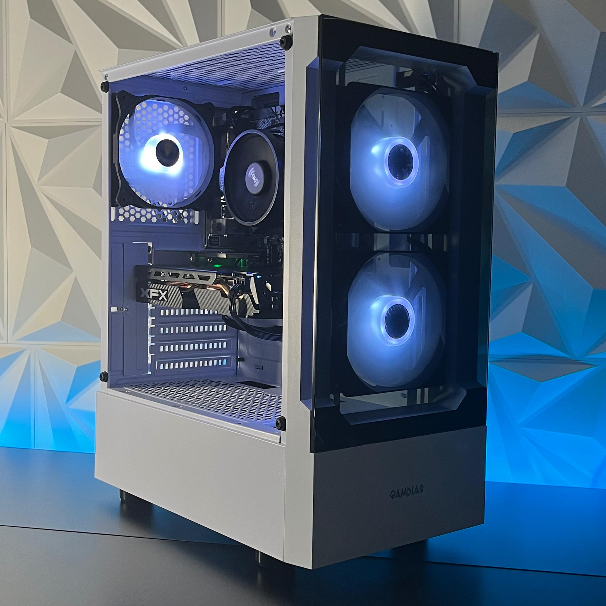 RX 580 8GB OC+, Ryzen 5 2400G, 16GB RAM | White RGB Gaming Computer/PC