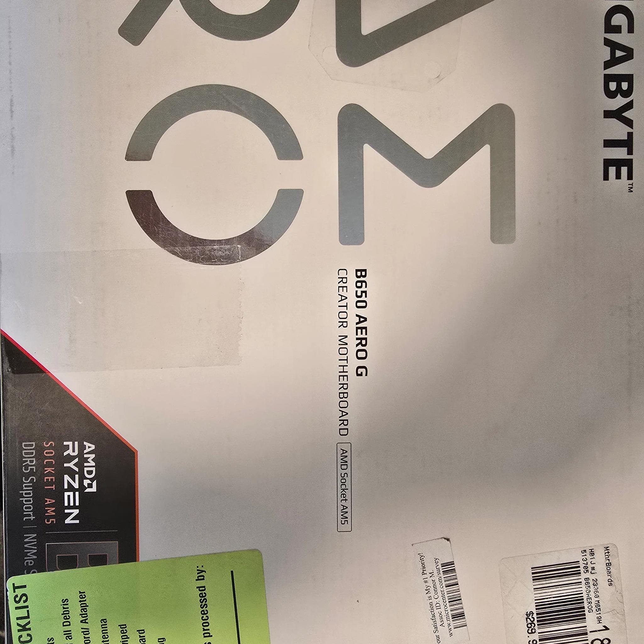 Gigabyte B650 AERO G Motherboard - New Open Box Factory Refurbished