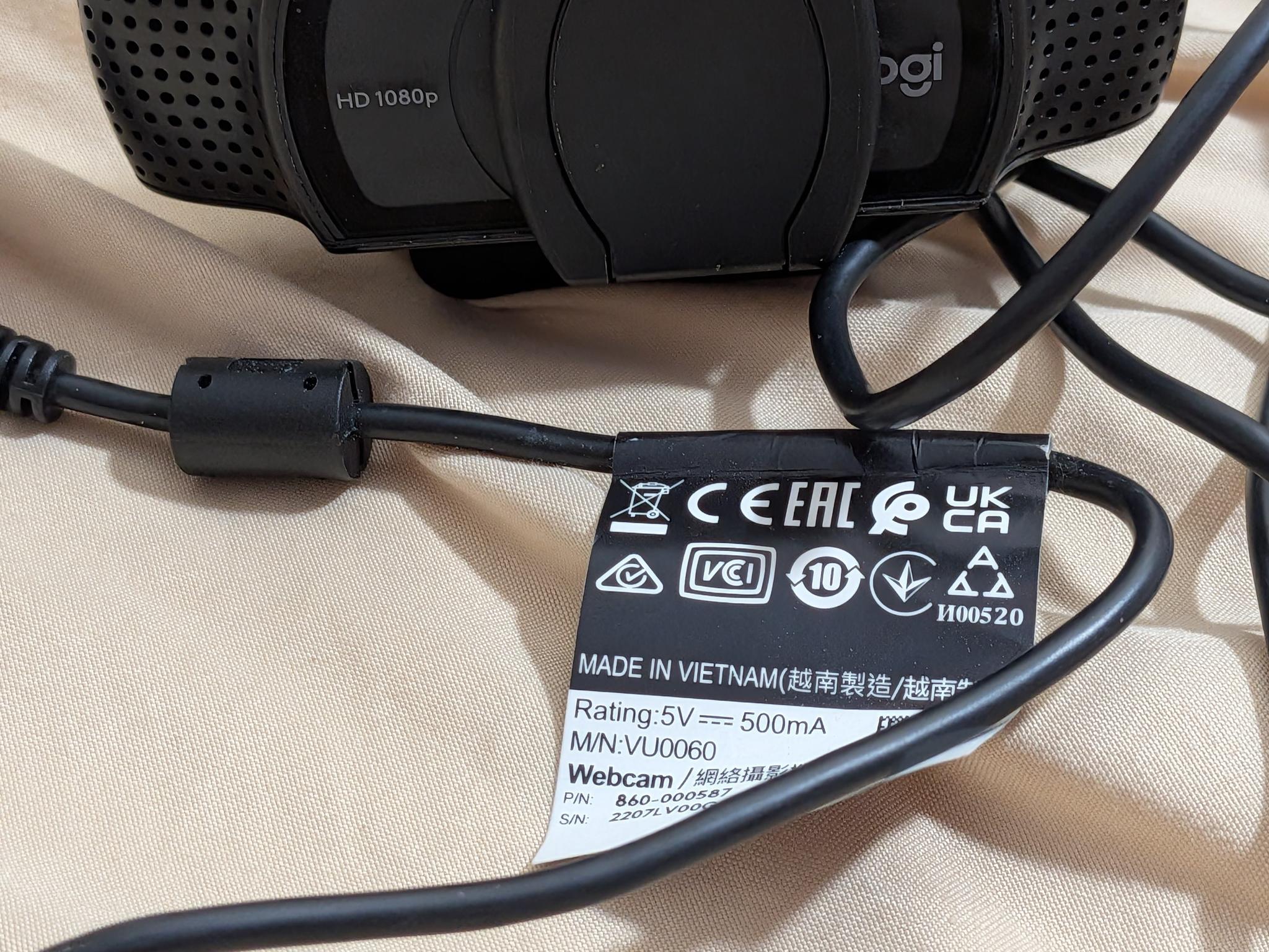 Logitech C920s Pro HD 1080p Webcam with Privacy Shutter Tested Working